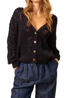 Trendy Outfit Domenico Cardigan In Deep Bluet