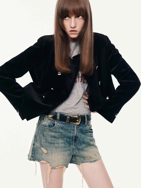 City Walking Style Adaptive Layering System Double Breasted Cropped Coat