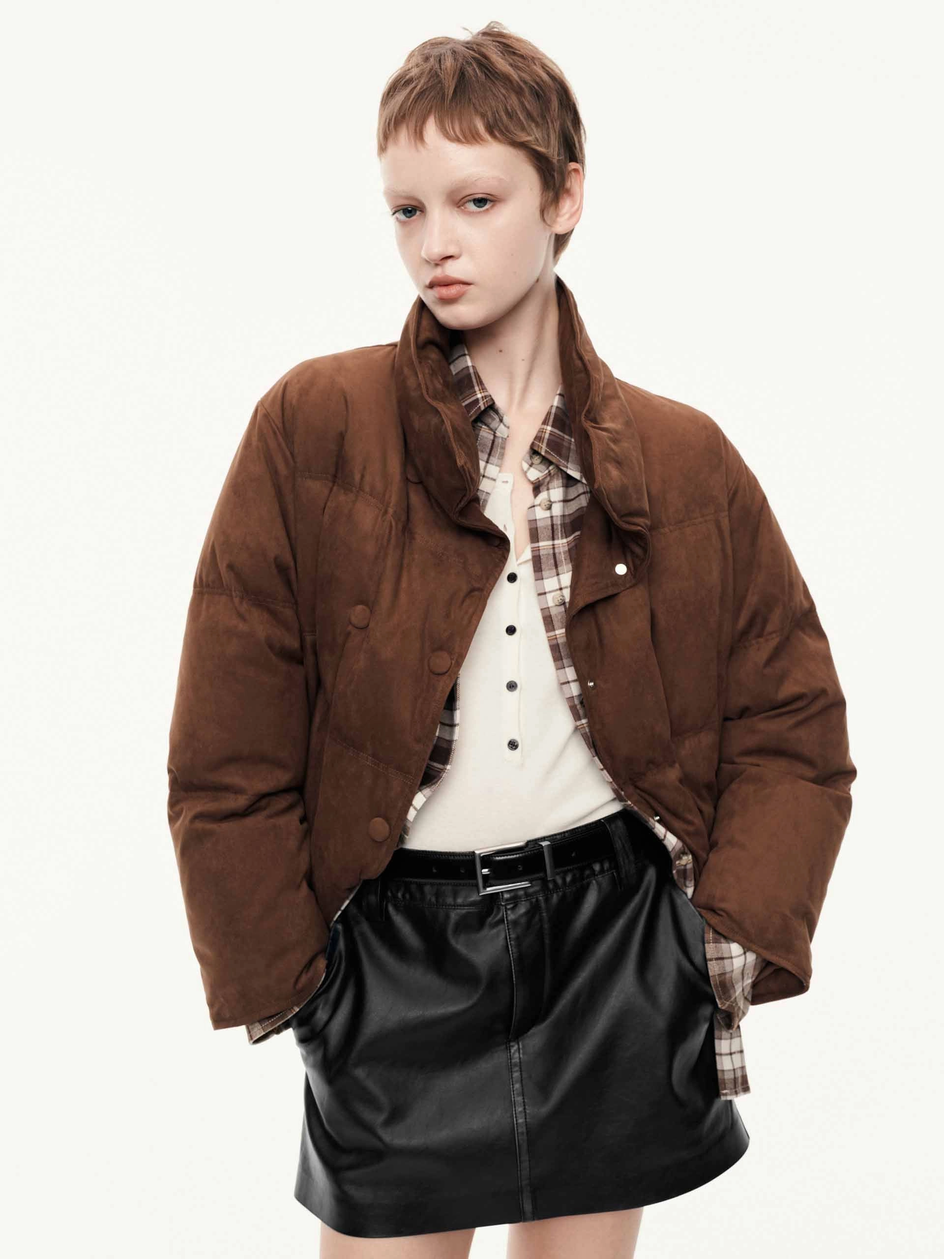 Double Breasted Down Jacket Bonded seams Reinforced Edging