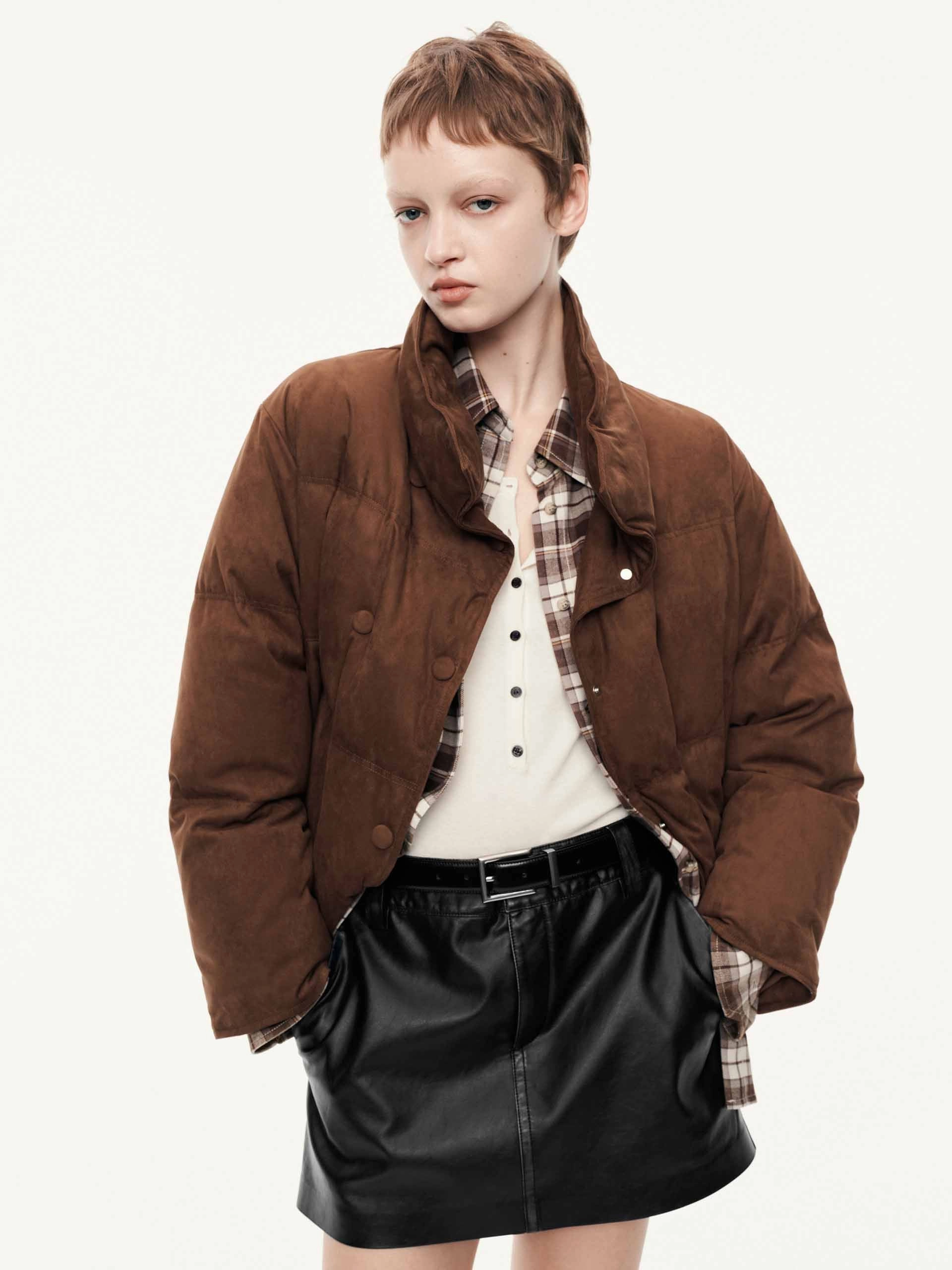 Double Breasted Down Jacket Breathable Outer Shell