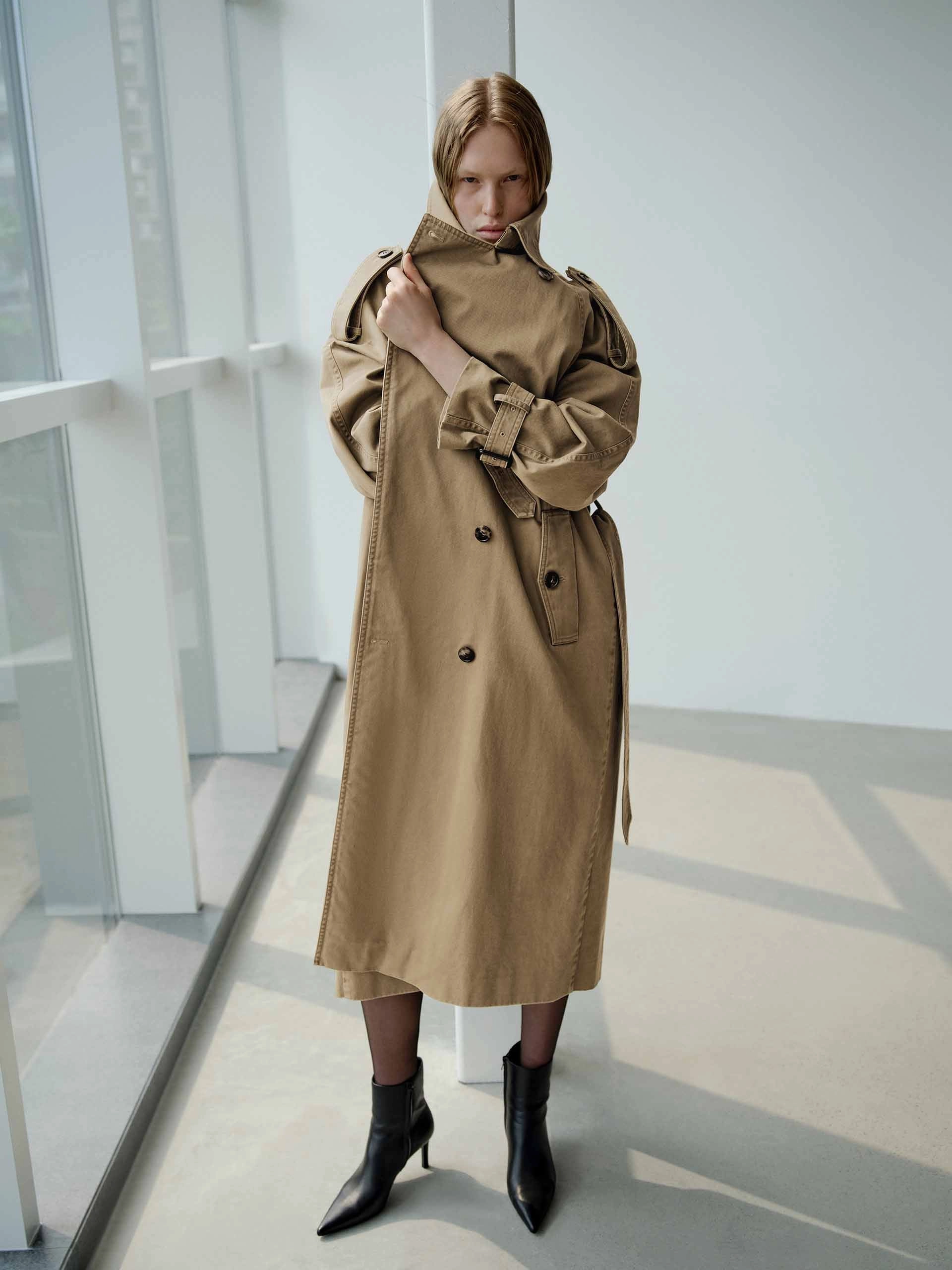 Sustainable Material Double Breasted Trench Coat