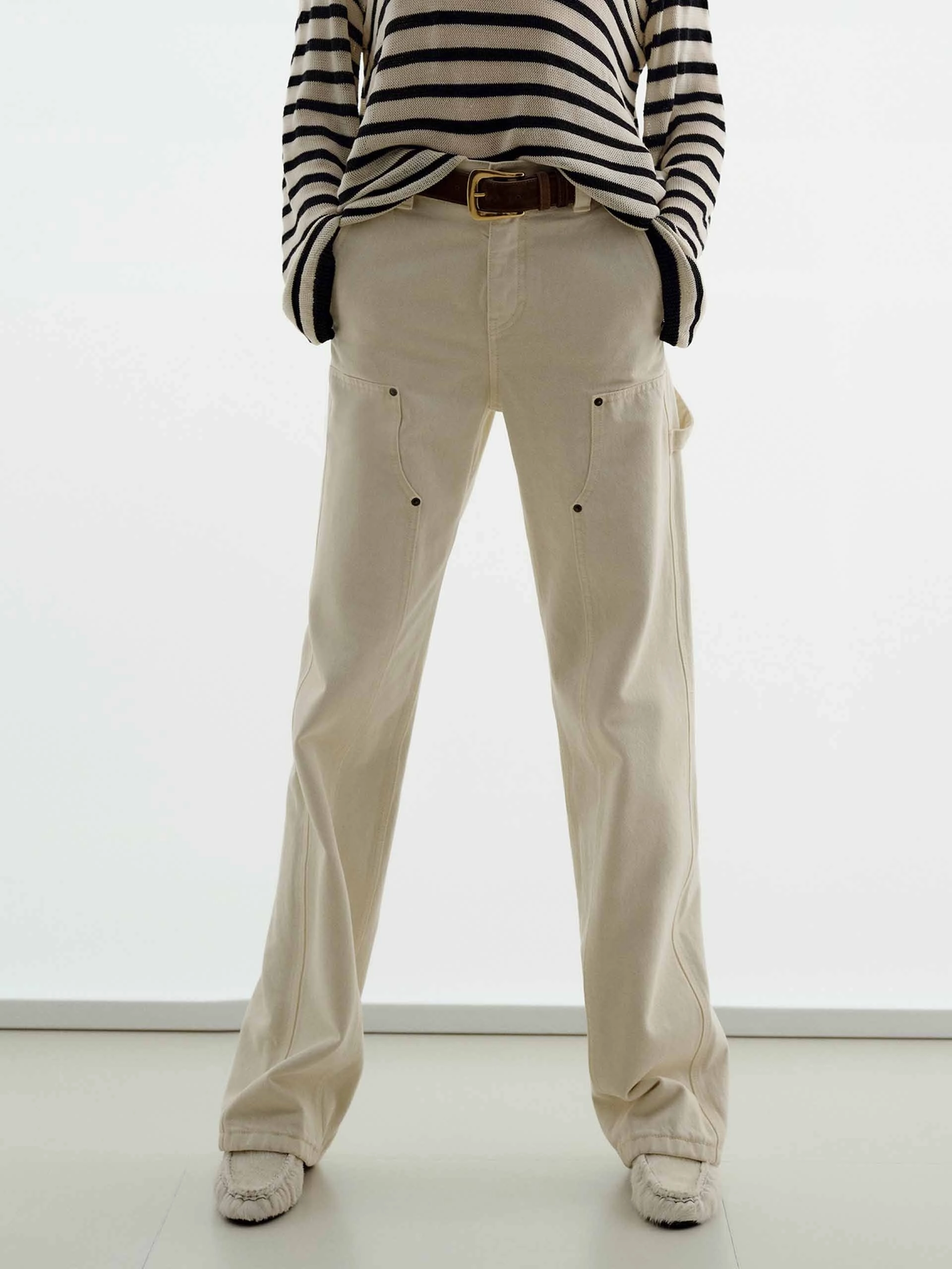 All Day Comfort Design Double Knee Cotton Jeans