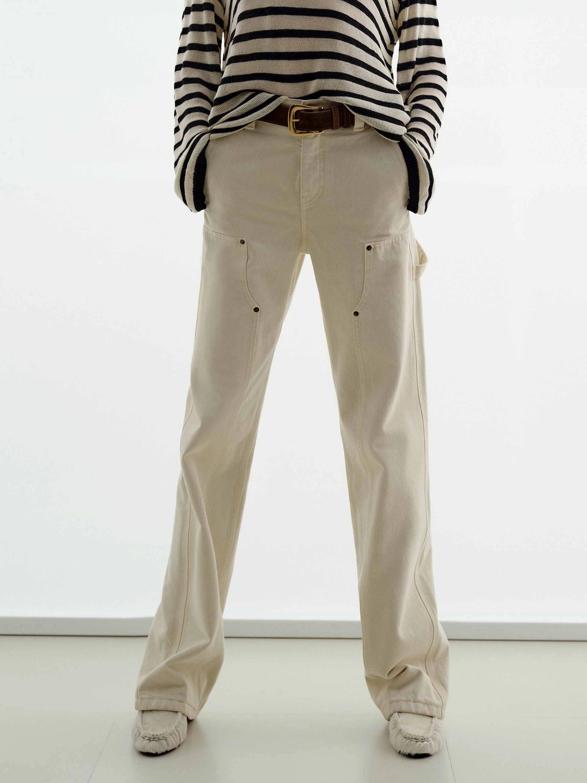Double Knee Cotton Jeans Youth Style Stylish Road Trip