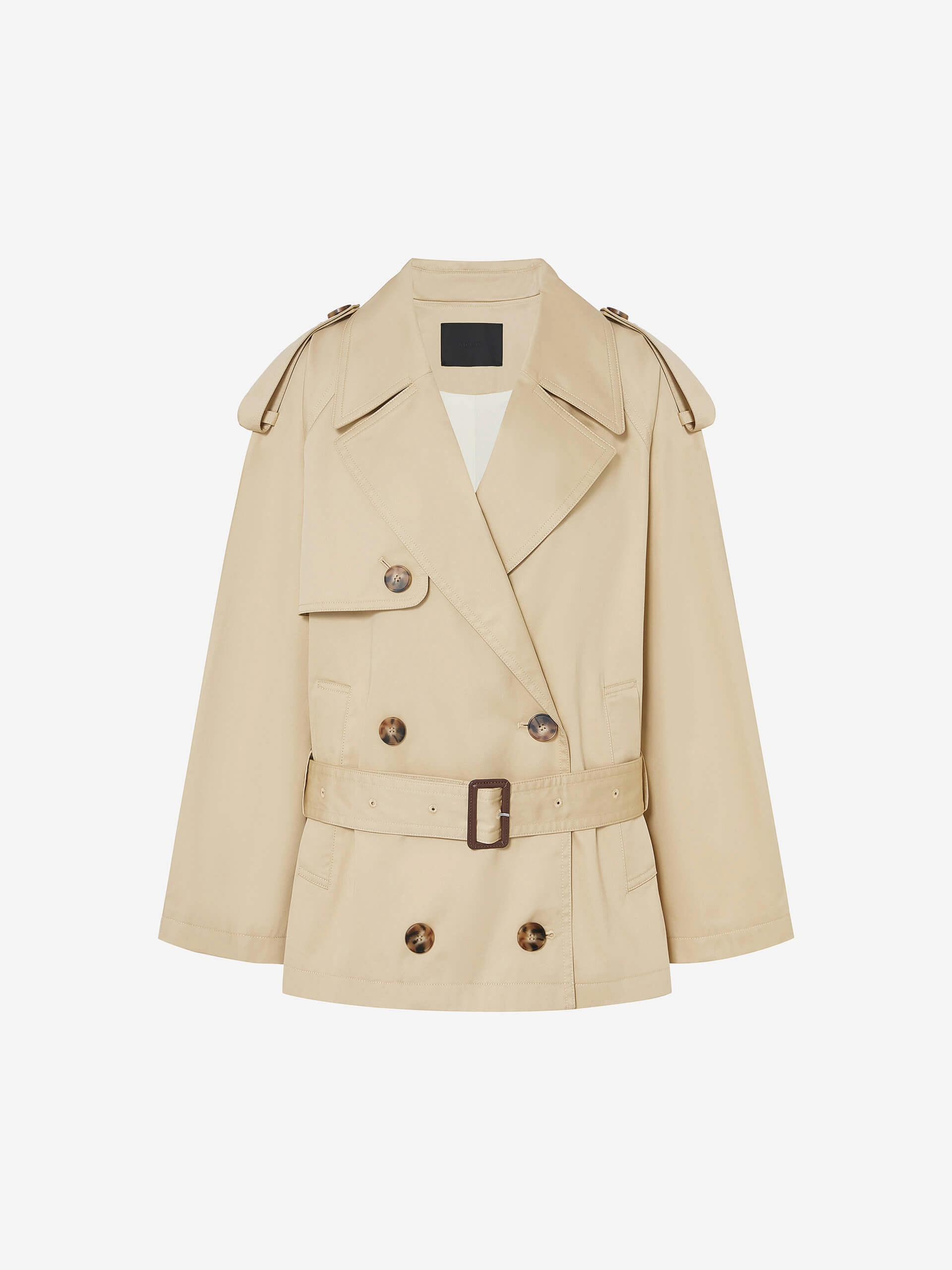 Hooded Versatile Design Moisture Wicking Inner Layer Include Belt Short Trench Coat