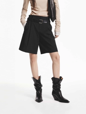 Double Waist Tailored Shorts Free Movement Stain Resistant