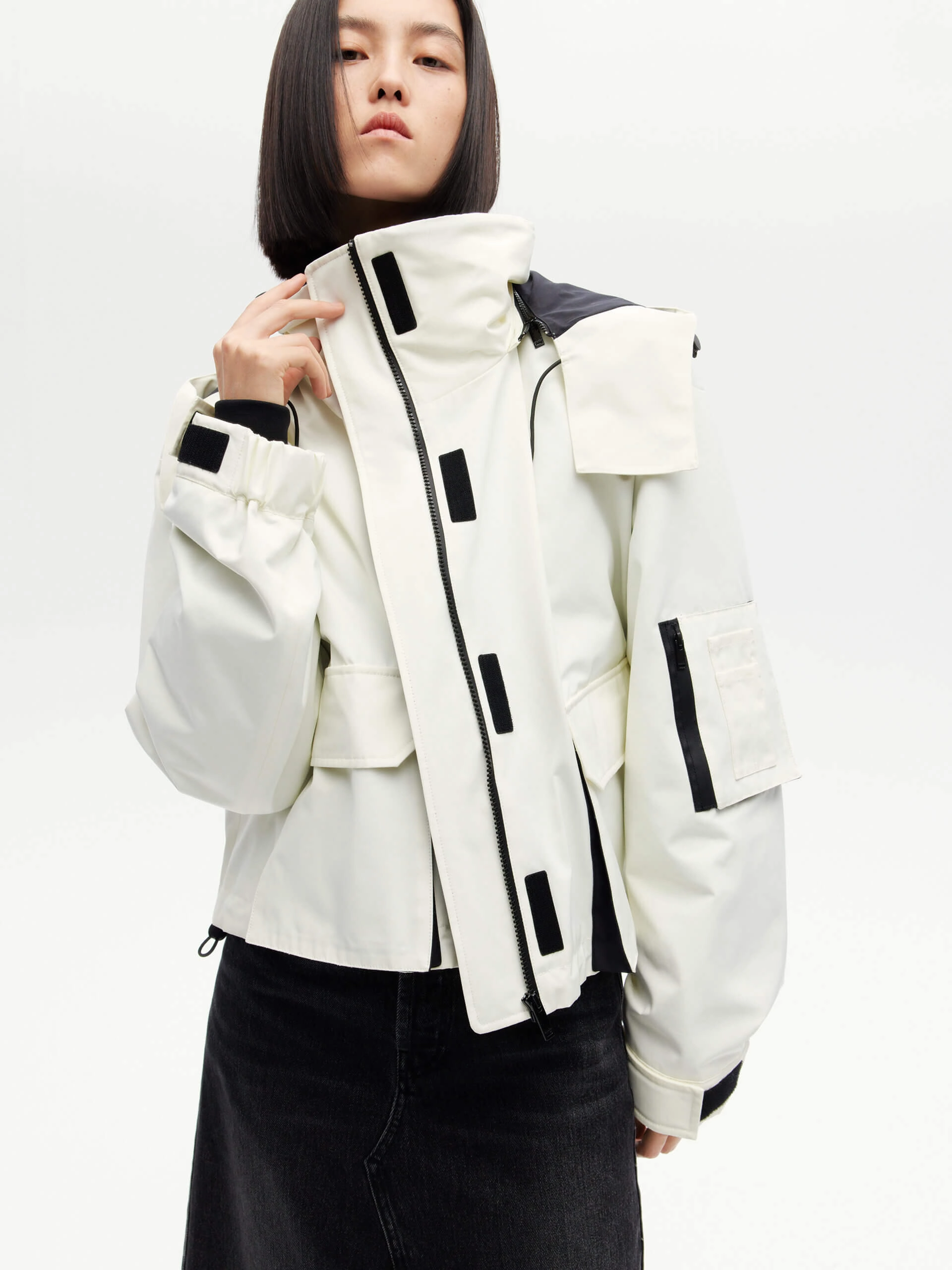 Detachable Hooded Down Jacket Layered Protection