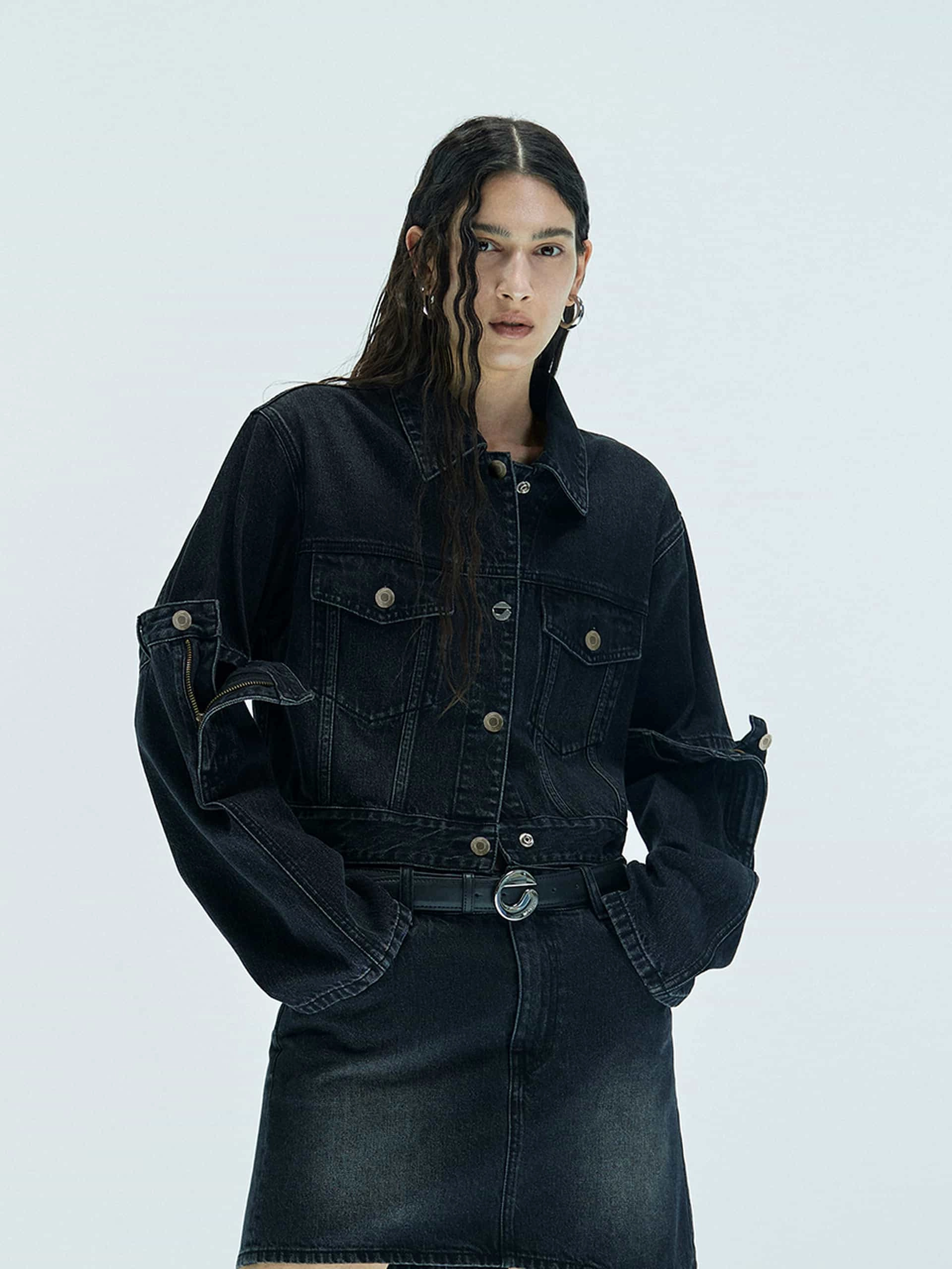 Modern Fit Paneled Open Elbow Jacket