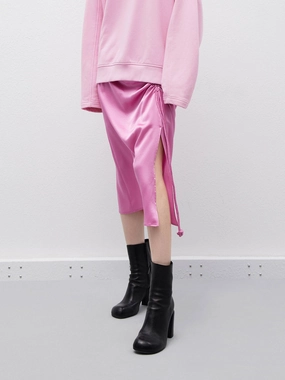 Draped Triacetate Blend Skirt Secure Closures Quick Comfort Design