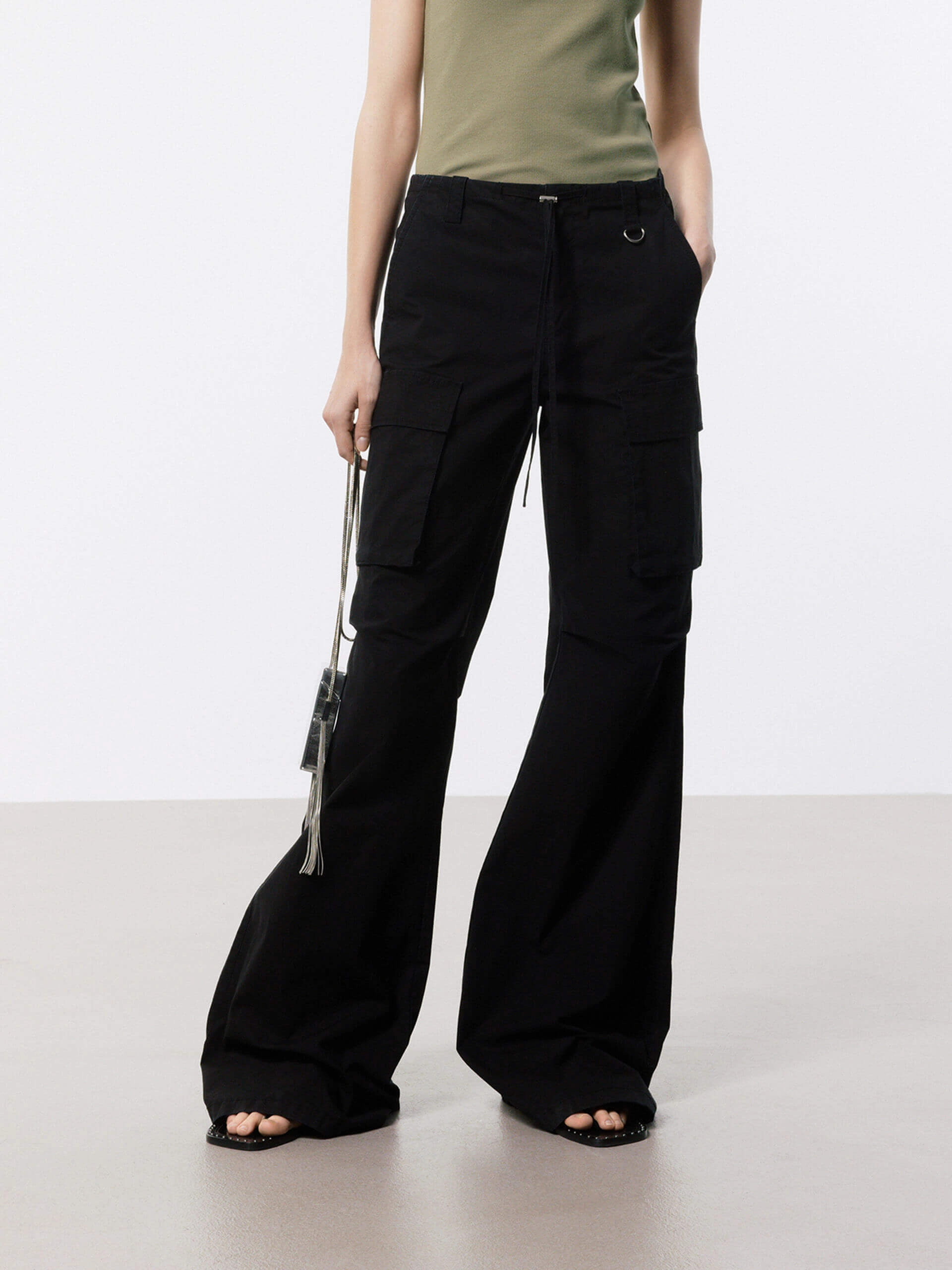 Sleek Style Movement Fit Drawstring Cargo Style Pants