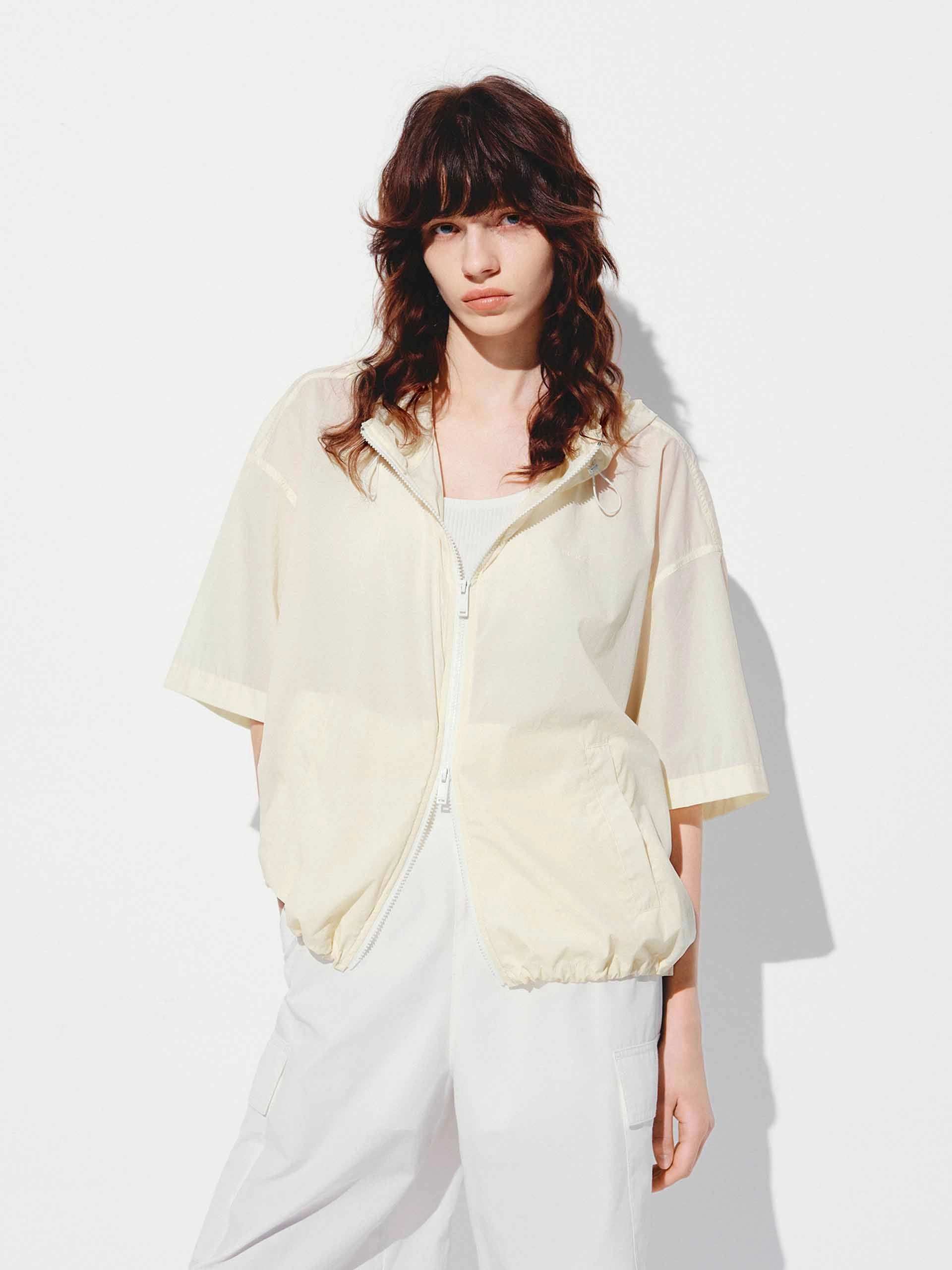 Windproof Thermal Shell Simple Outer Drawstring Hem Hooded Coat