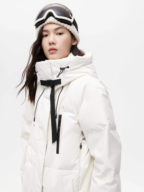 Anti Snag Fabric Drawstring Hooded Down Jacket
