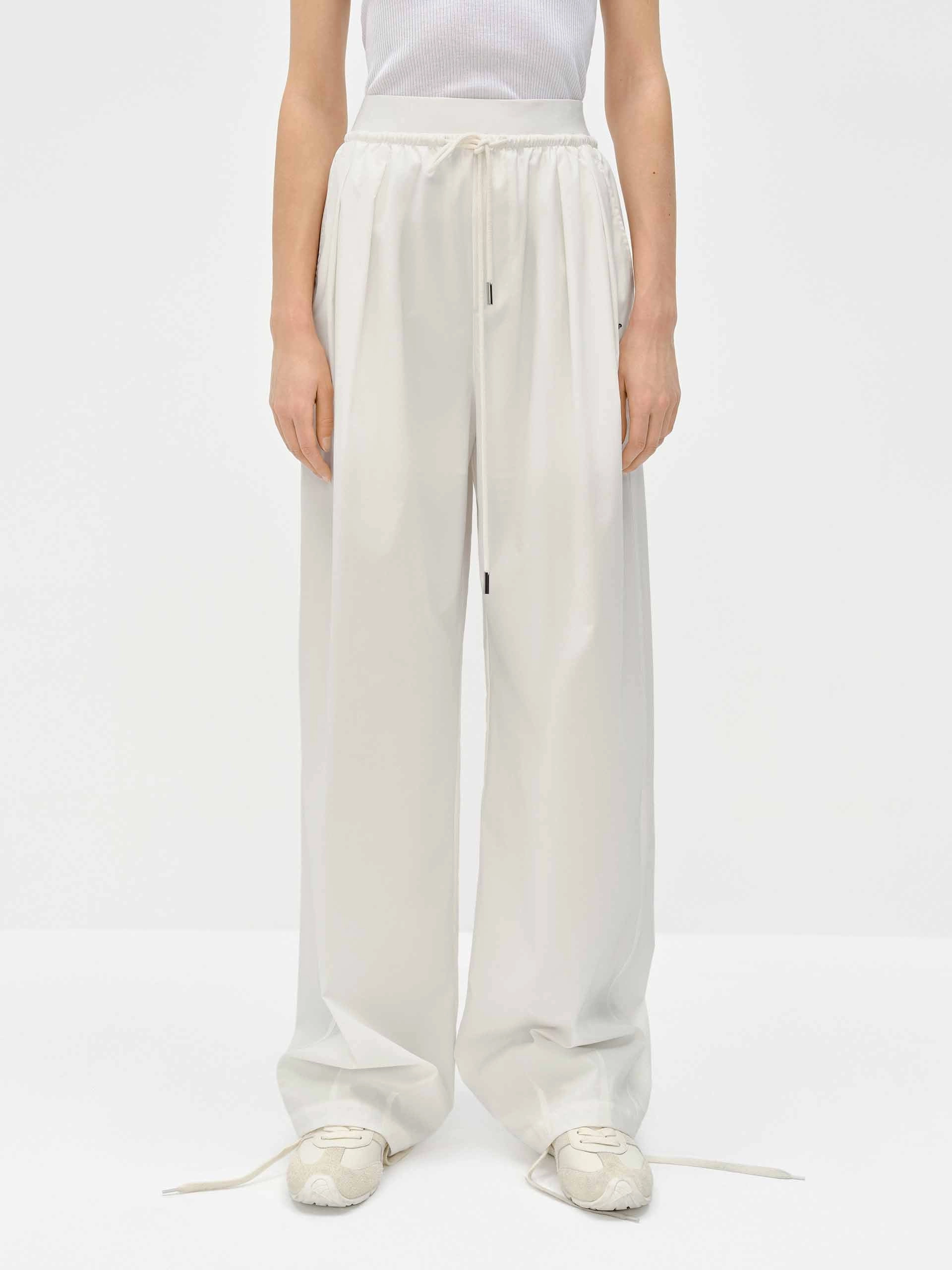 Drawstring Logo Pants Anti Slip Waistband
