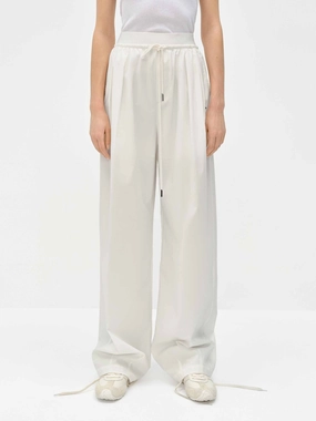 Drawstring Logo Pants Anti Slip Waistband