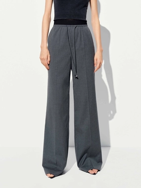 Side Pockets Drawstring Side Pockets Trousers