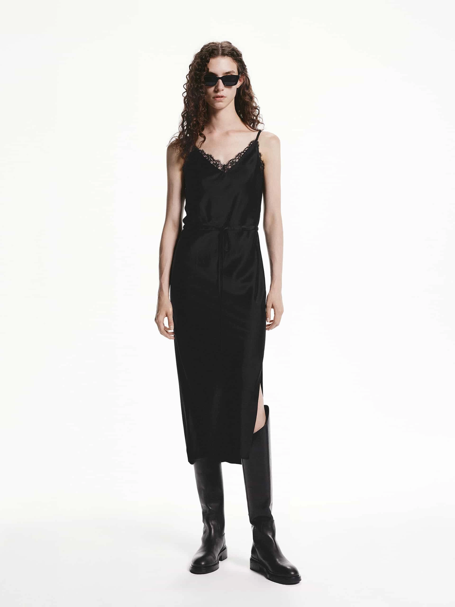 Grace Glow Scandi Light Drawstring Side Slit Dress
