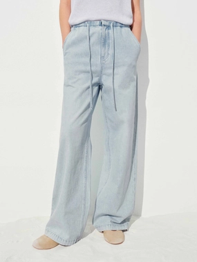 Modern Casual Drawstring Straight Jeans