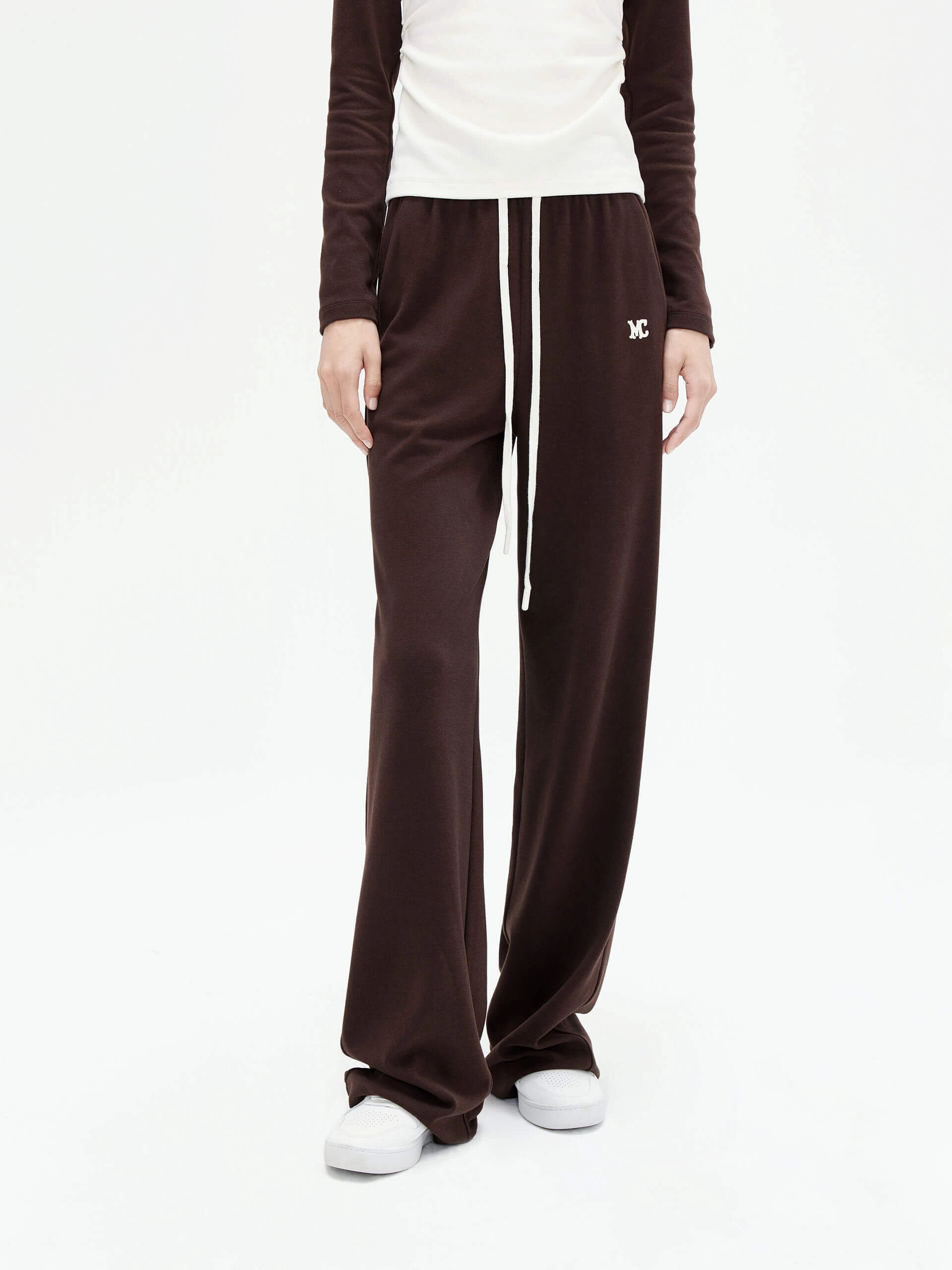 All Day Wear Comfort Drawstring Straight Leg Trousers
