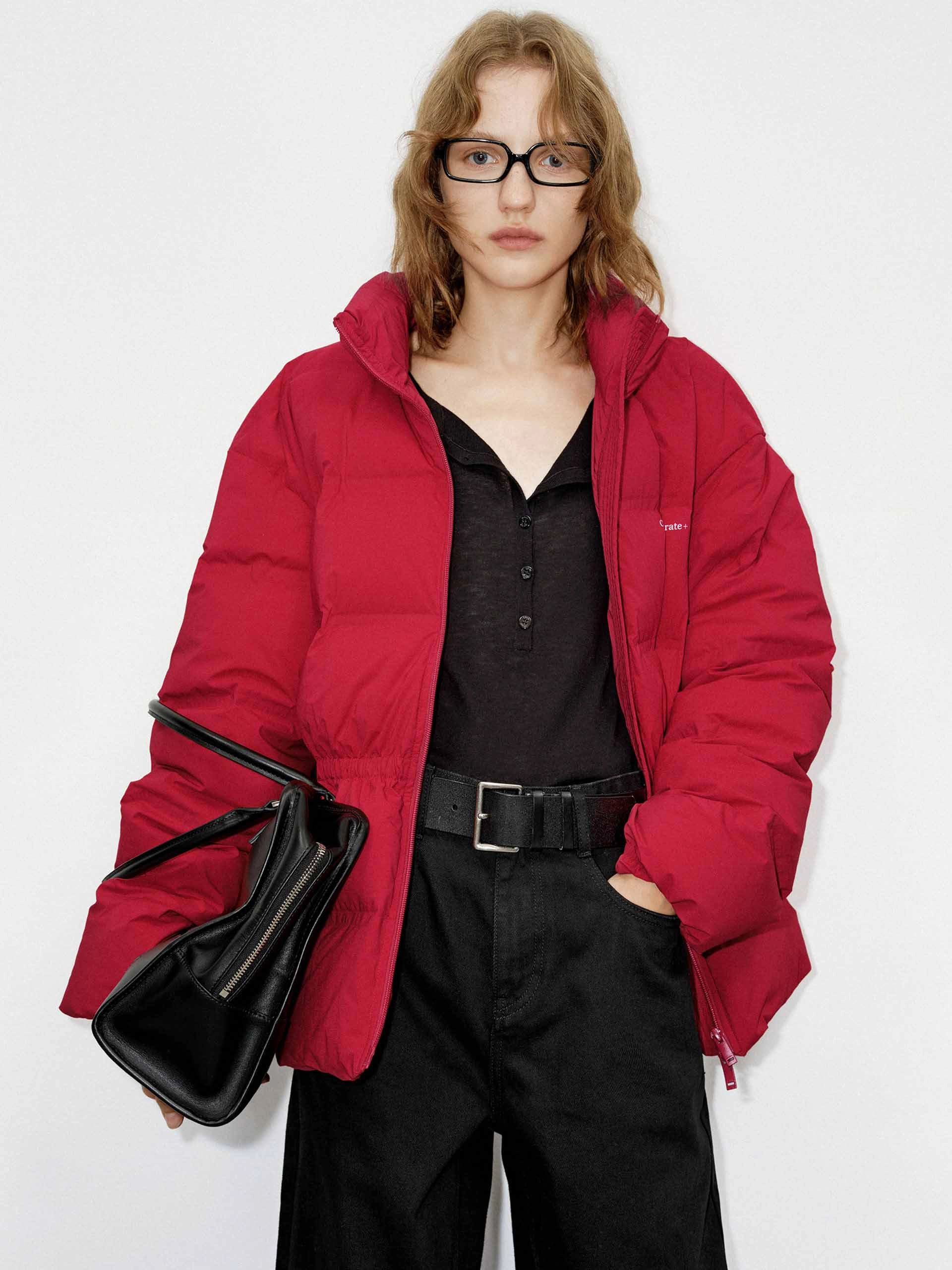 UV Resistant Finish One Color Drawstring Waist Down Jacket