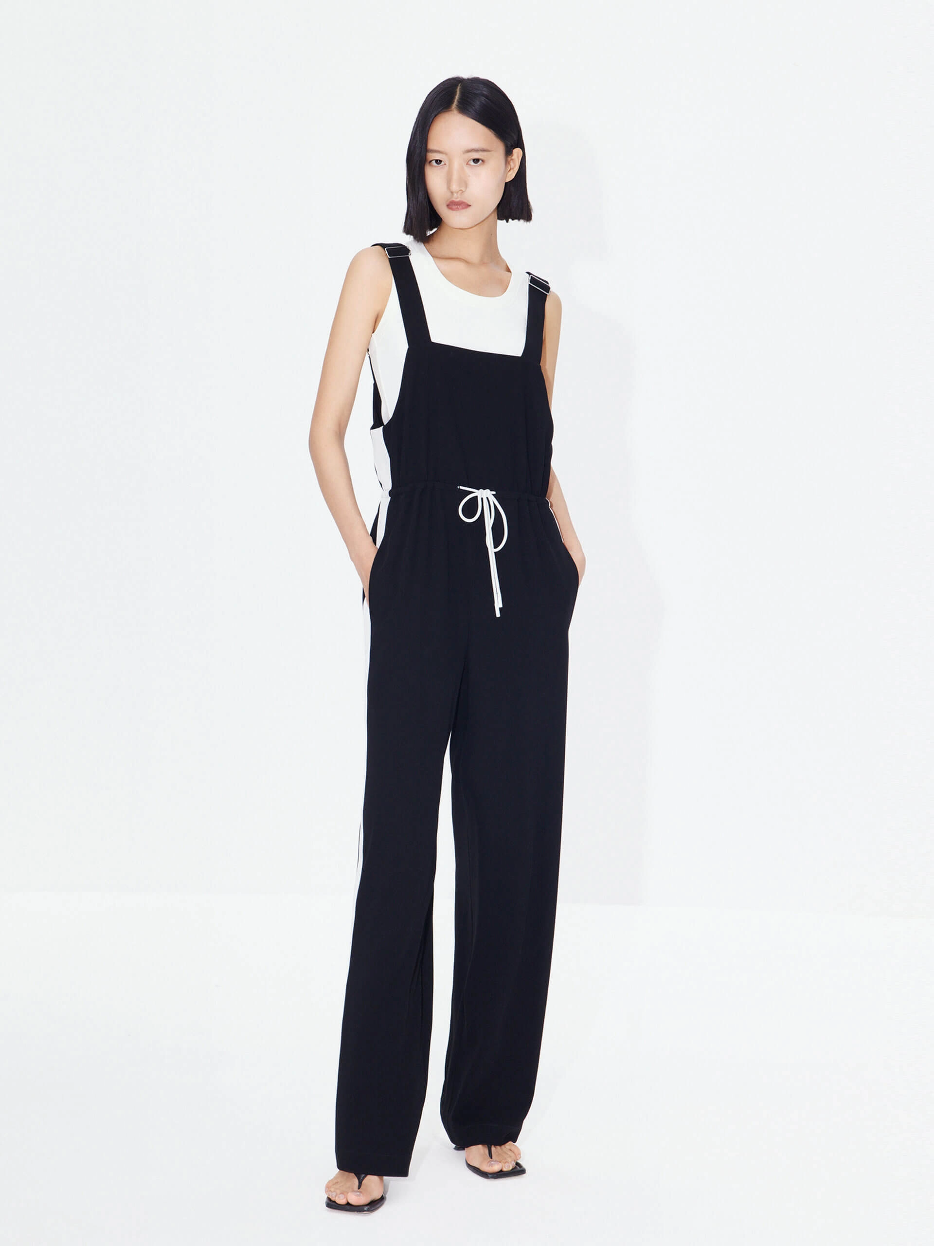 Comfort Stretch Drawstring Waist Jumpsuits