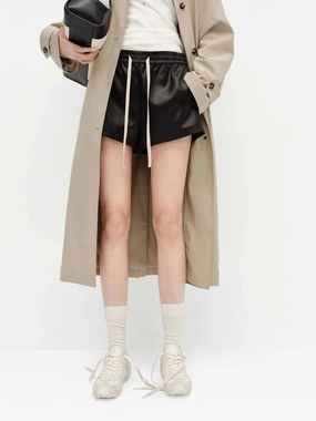 No Irritation Seams Drawstring Waist Mini Shorts