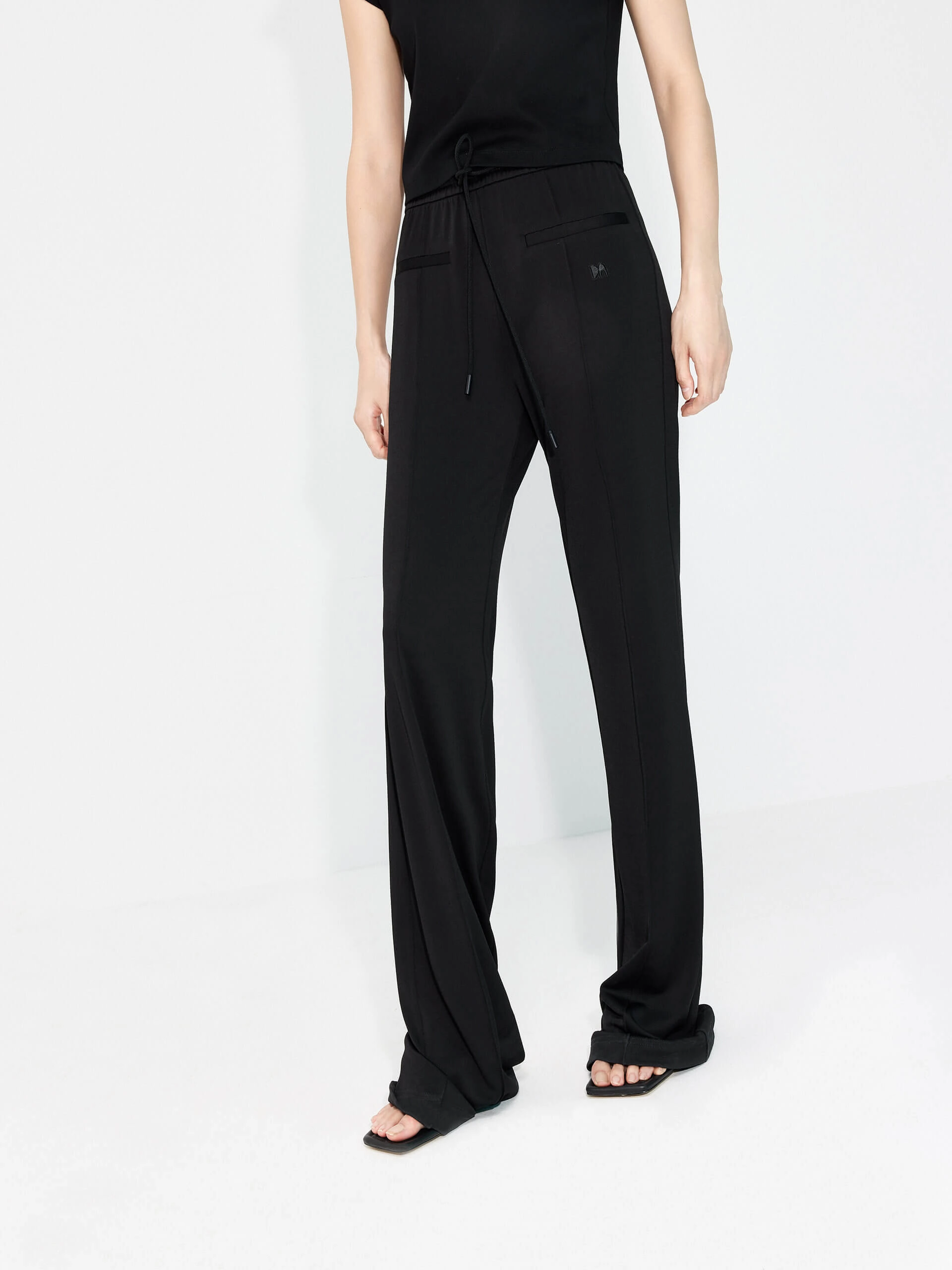 Drawstring Waist Tailored Pants FlexibleMobility Flex Fit Design