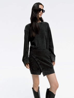 Drop Shoulder Mini Dress Cozy Style Underwire-Support
