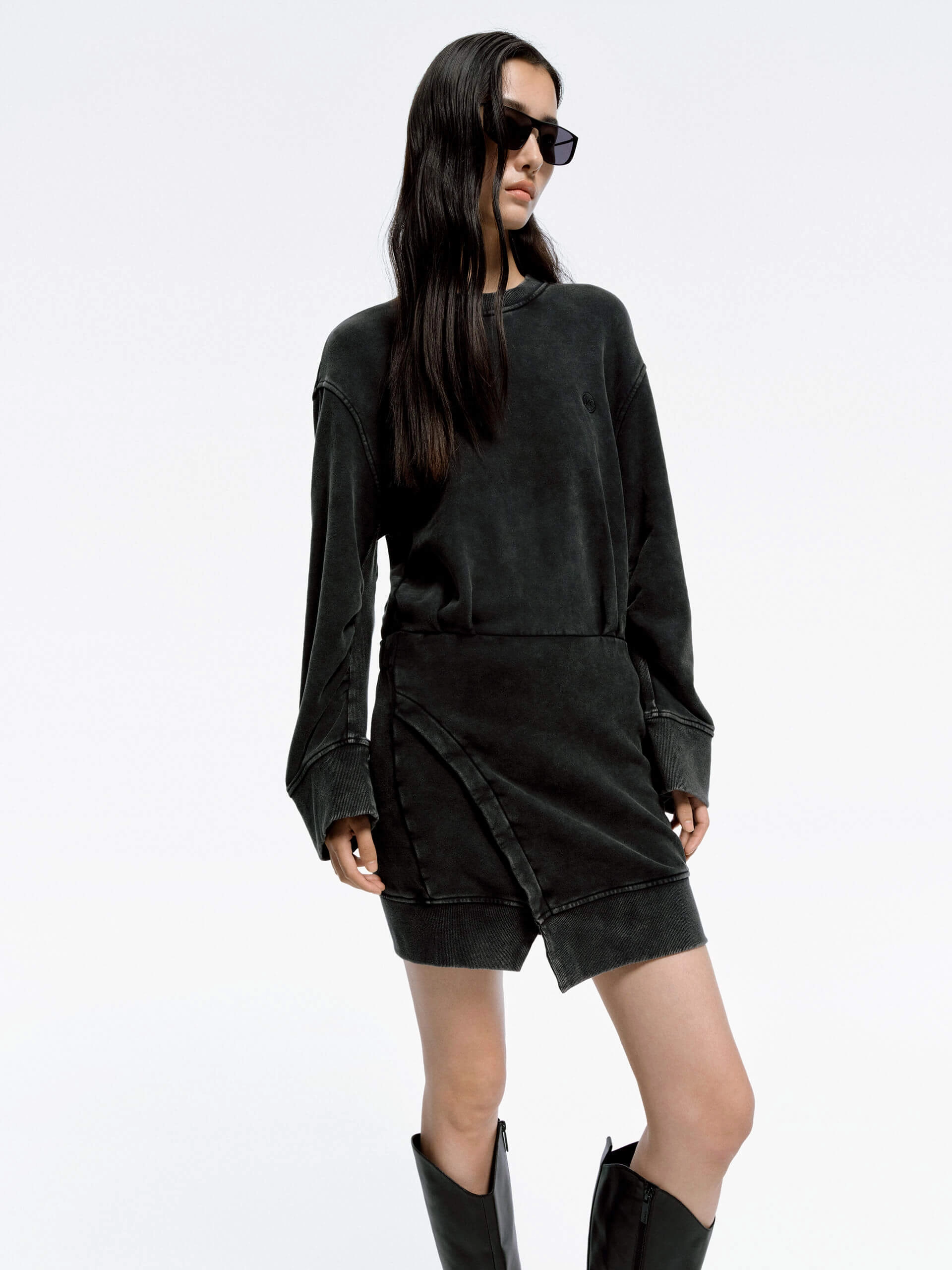 sweet moment Drop Shoulder Mini Dress