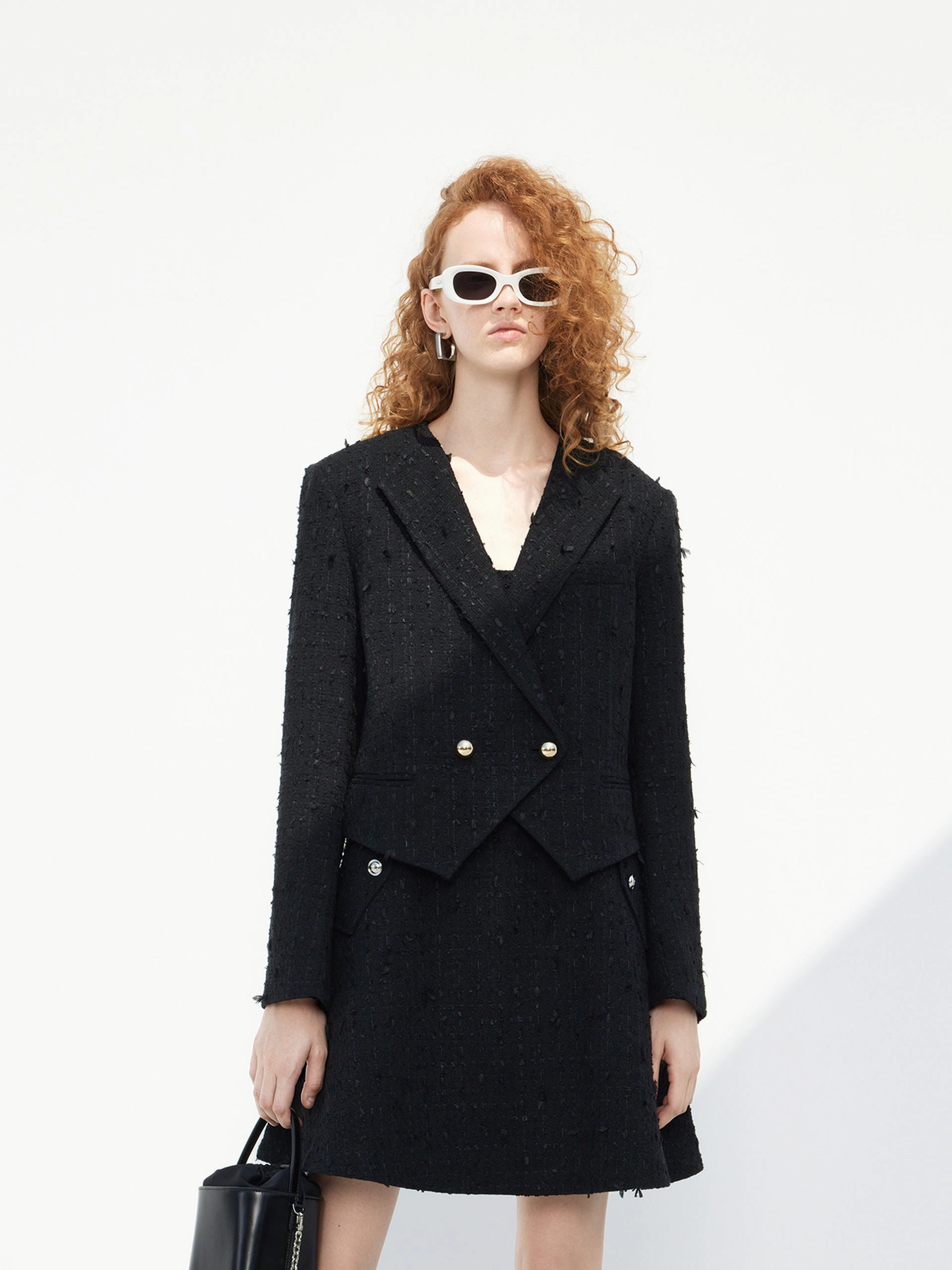 Eco Certified Textile Microfiber texture Textured Cropped Jacket