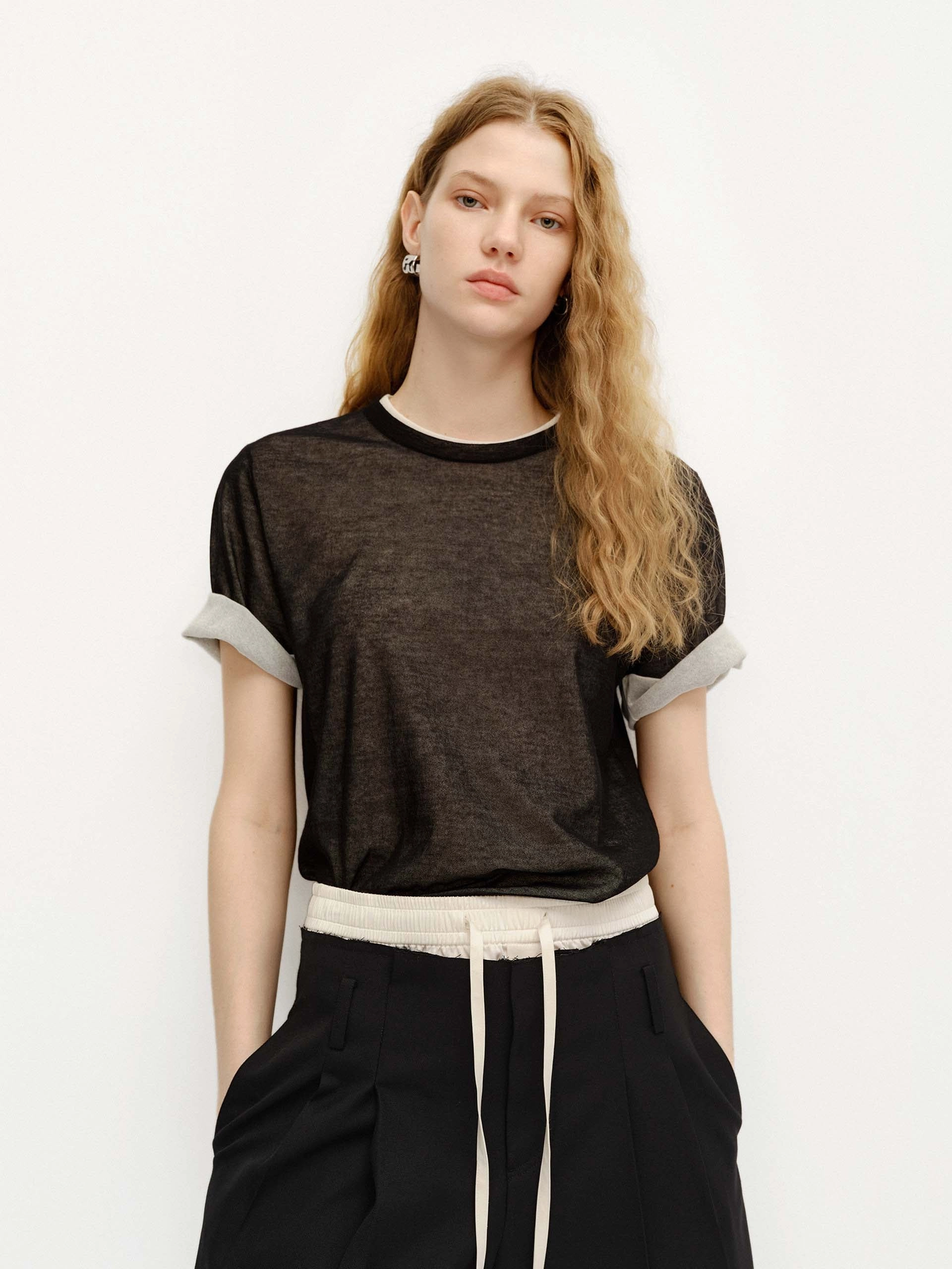 WindproofBarrierTechnology Vintage Pullover Cotton Blend Layered Top