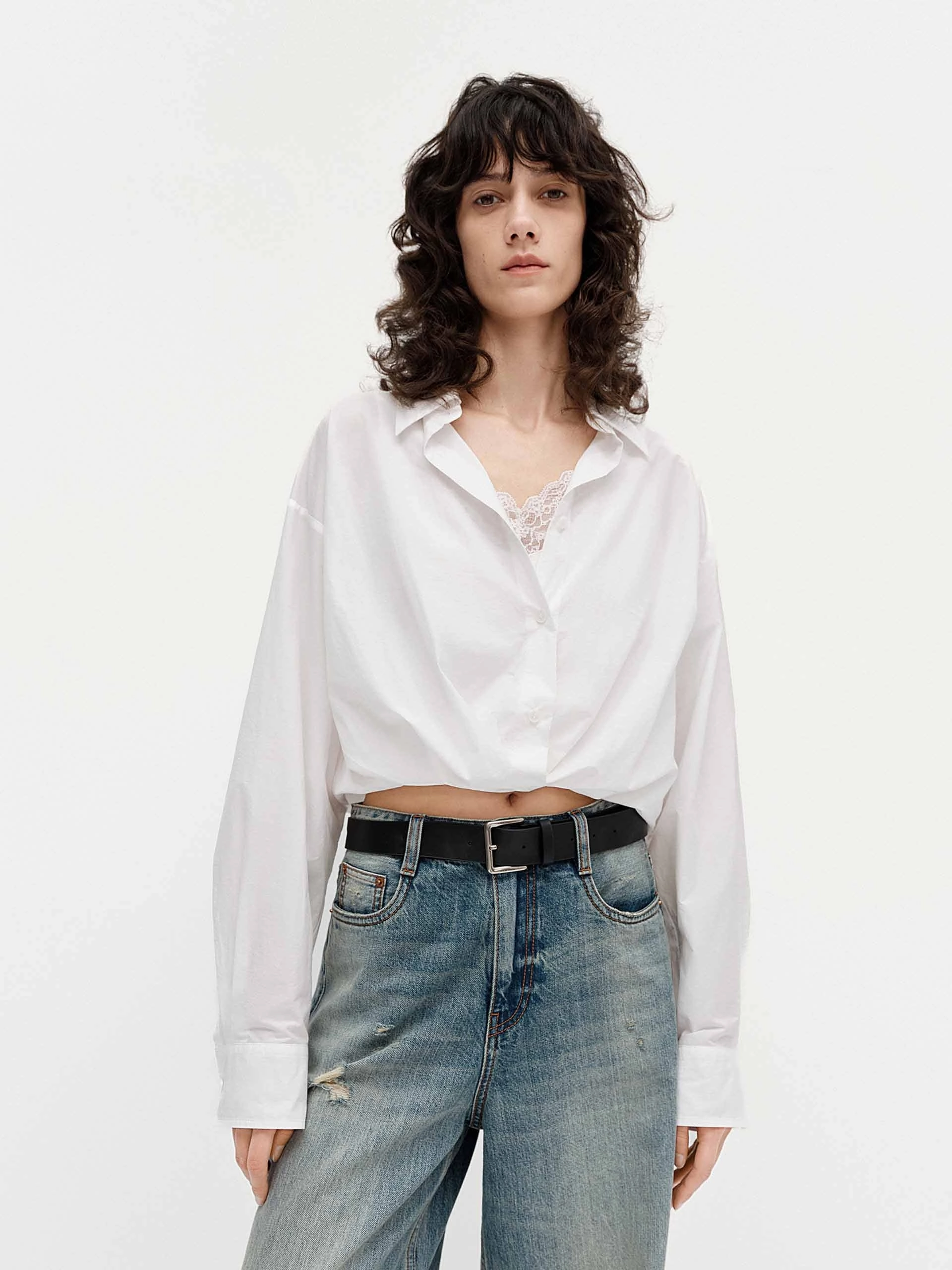 AntiOdor Paneled Cropped Shirt