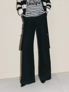 Laser Cut Edges Seamless Comfort Include Wool Cargo Pants