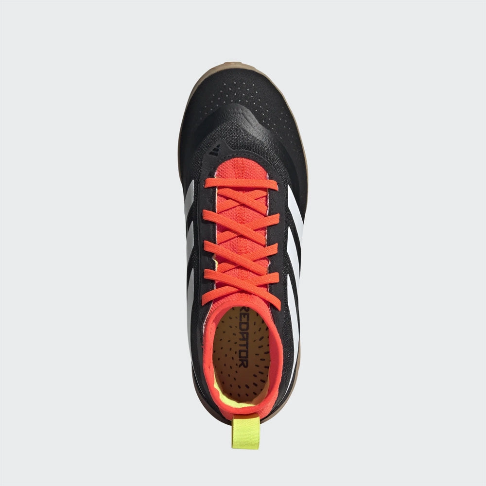 Adidas Predator League Sock Jnr Indoor Football Shoes (Black/White/Solar Red) Dynamic Control