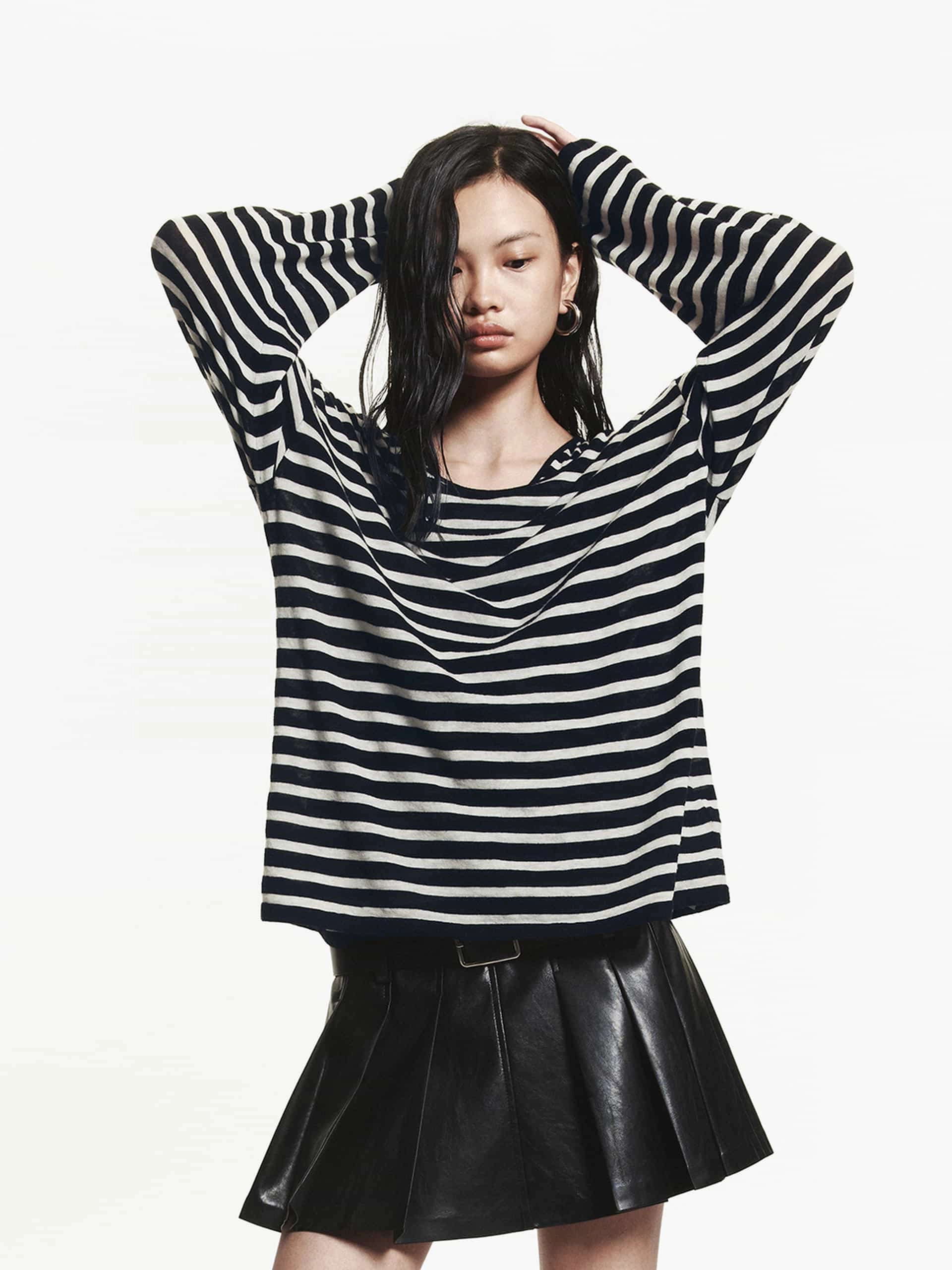 Loose Wool Sweater with Tank Shrinkage Prevention Treatment Soft Brushed Lining