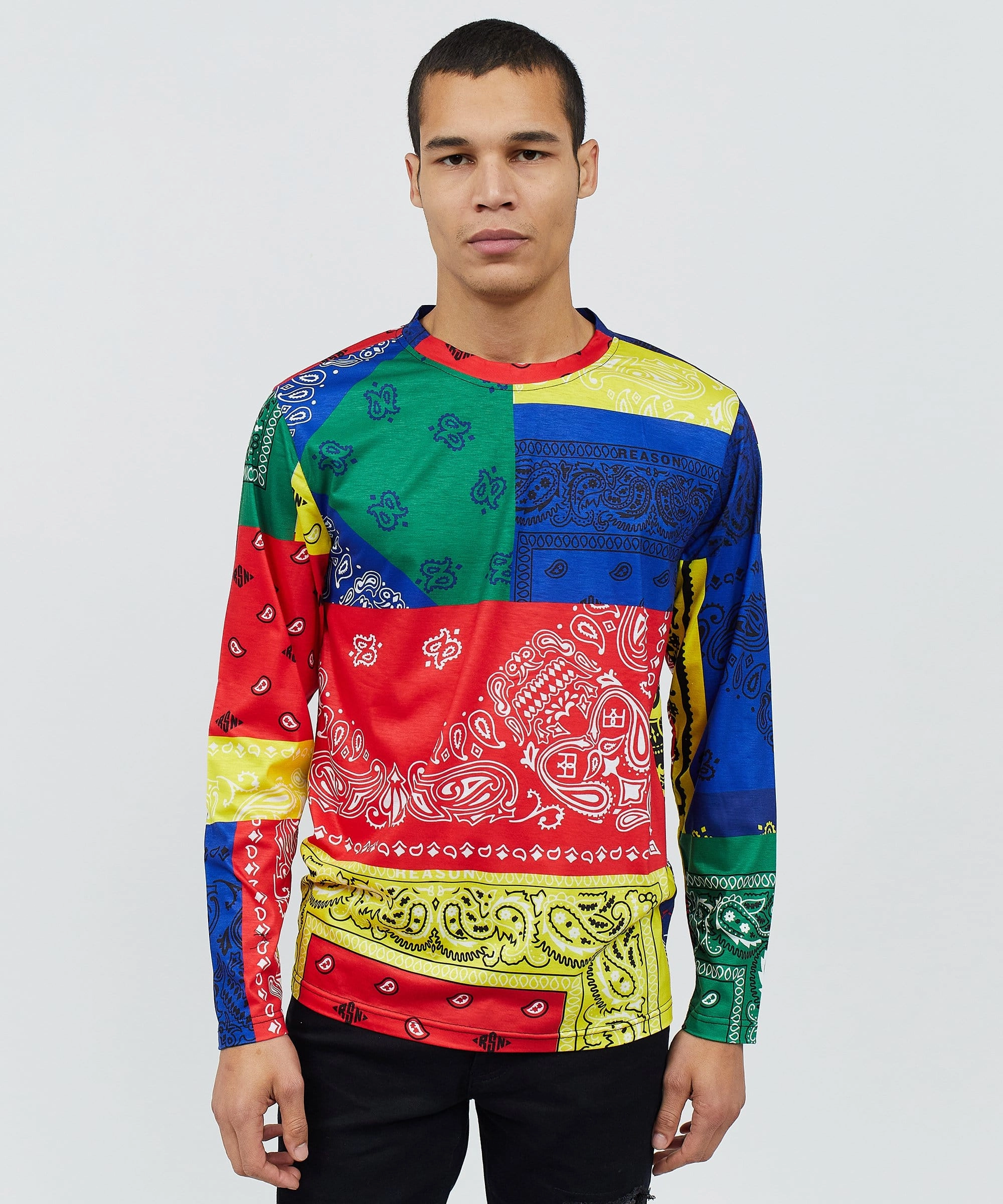 NonChafe Lining Bandana Multi Color Long Sleeve Tee