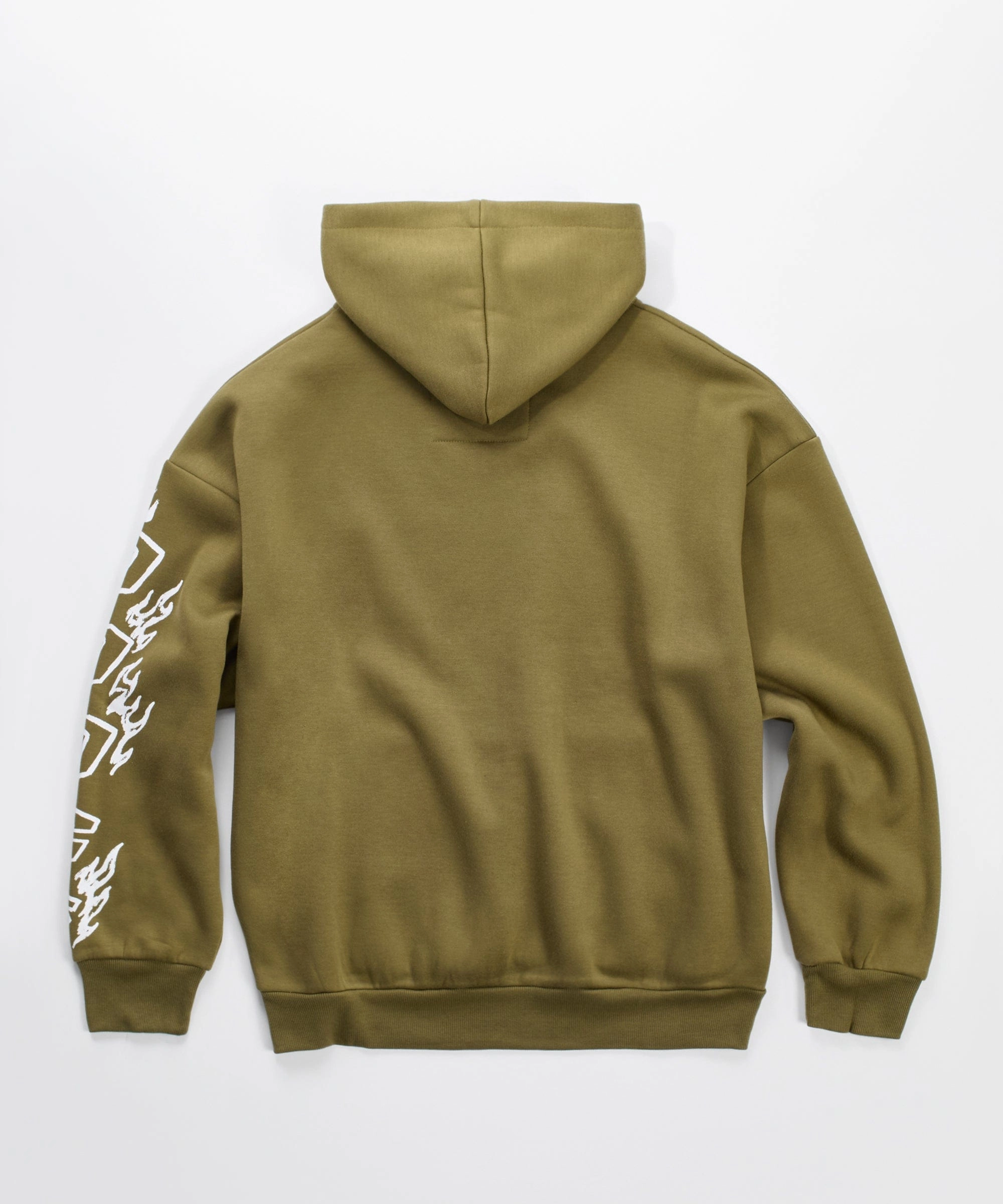 AntiPilling Surface DoubleStitchedHem Dodge Demon Oversized Fit Hoodie - Olive Green
