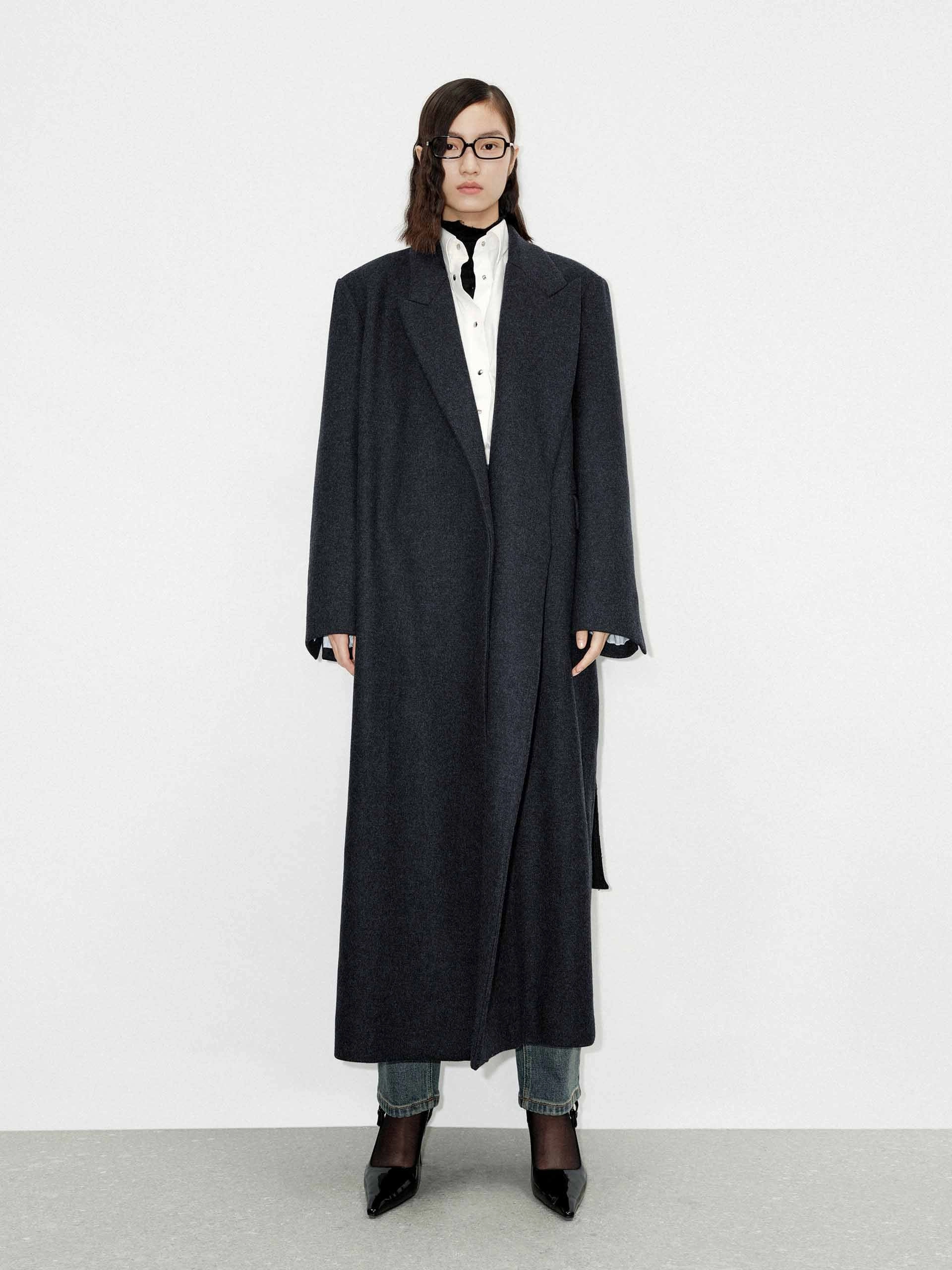 Outdoor Trip Aramid Fiber Blend Merino Wool Long Coat