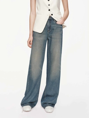 Autumn Days Unisex Wear Teen Outfit Contemporary Vibe Vintage Lightweight Jeans