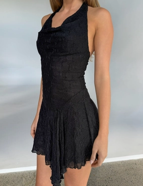 Refined Style FIORELLA DRESS - BLACK LACE