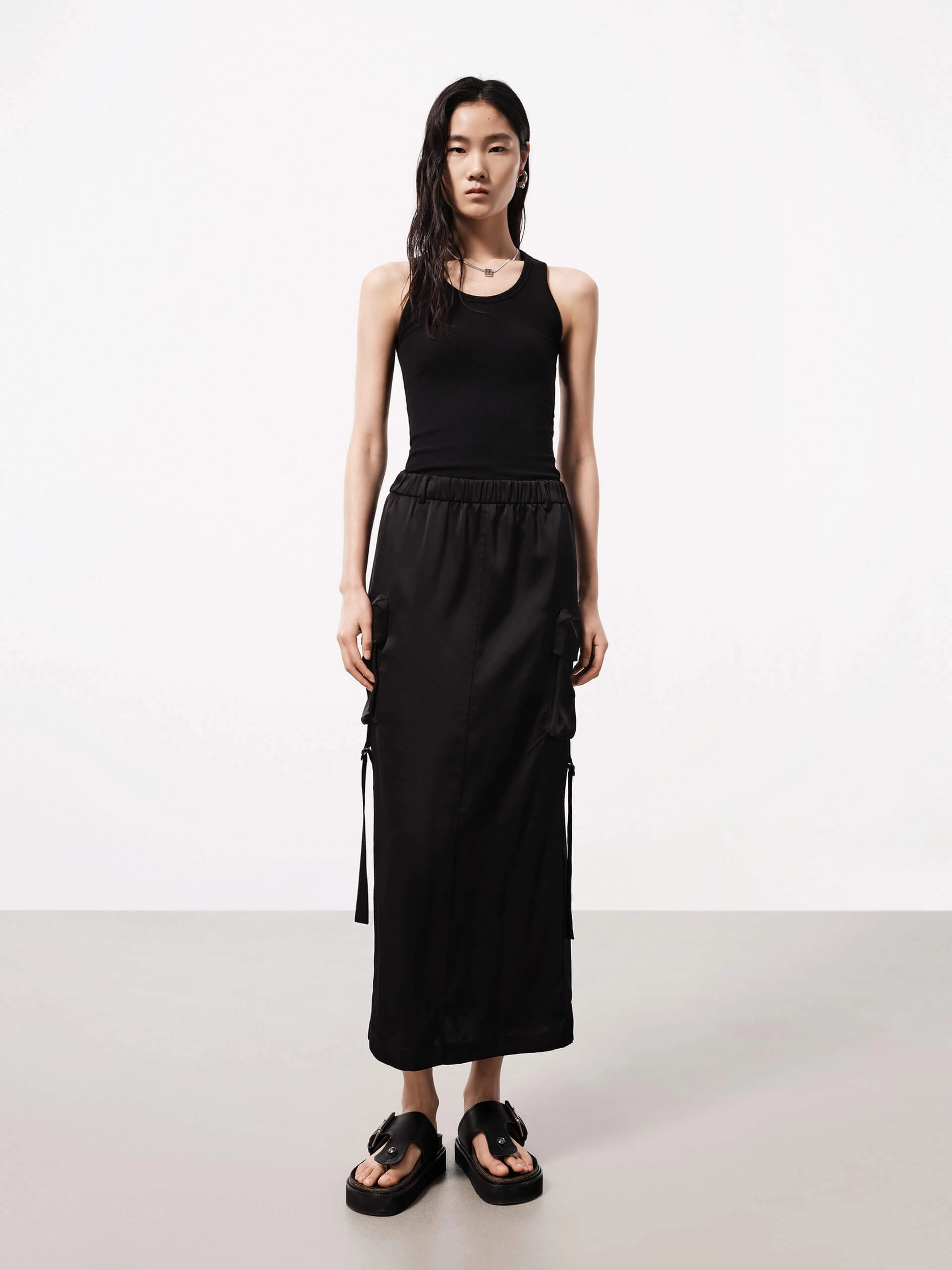 everyday staple Glam Feel Cargo Style Fitted Dress