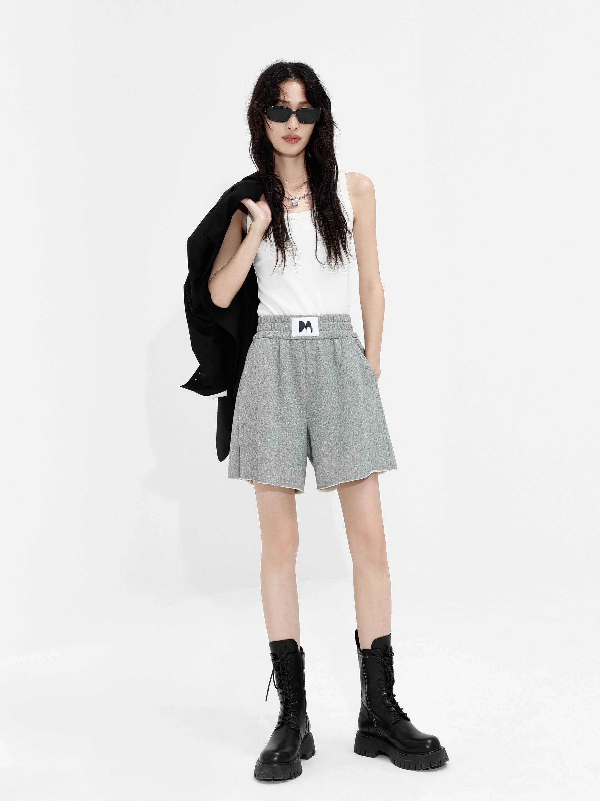 Elastic Waist Cotton Shorts Freedom Move StaticDissipative