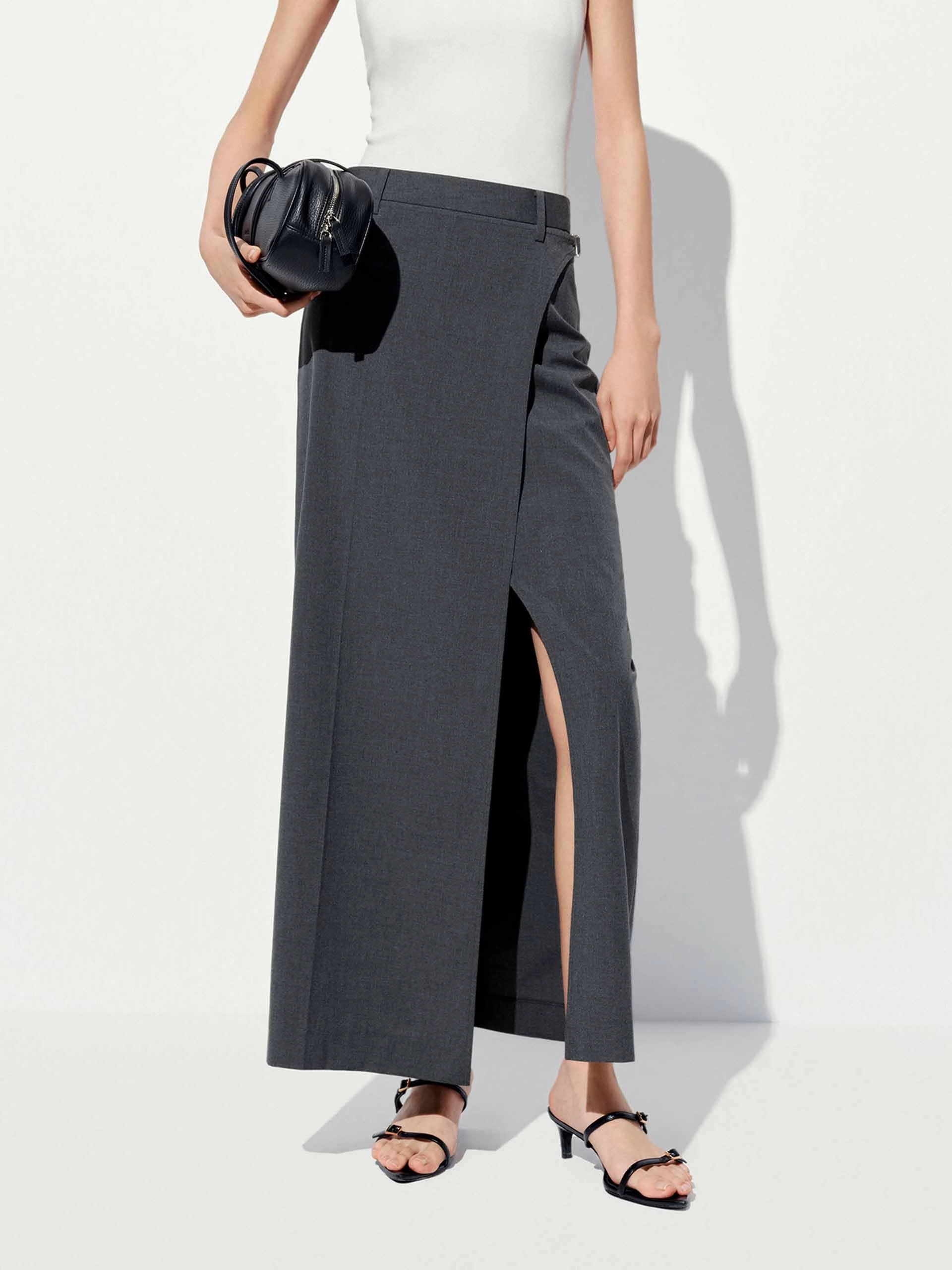 Front Slit Maxi Skirt Wide fit