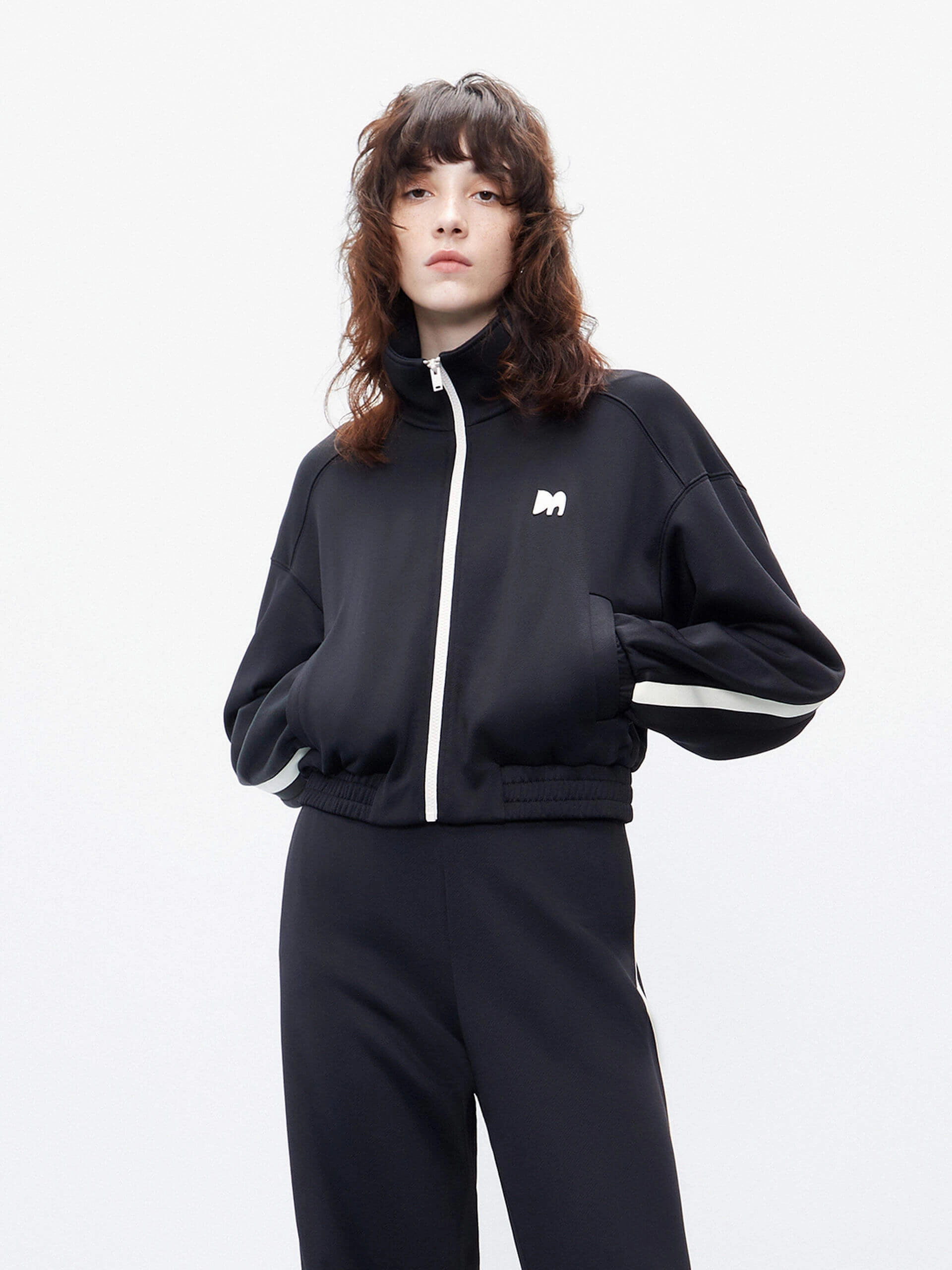 ReinforcedElbows Elasticated Hem Cropped Jacket