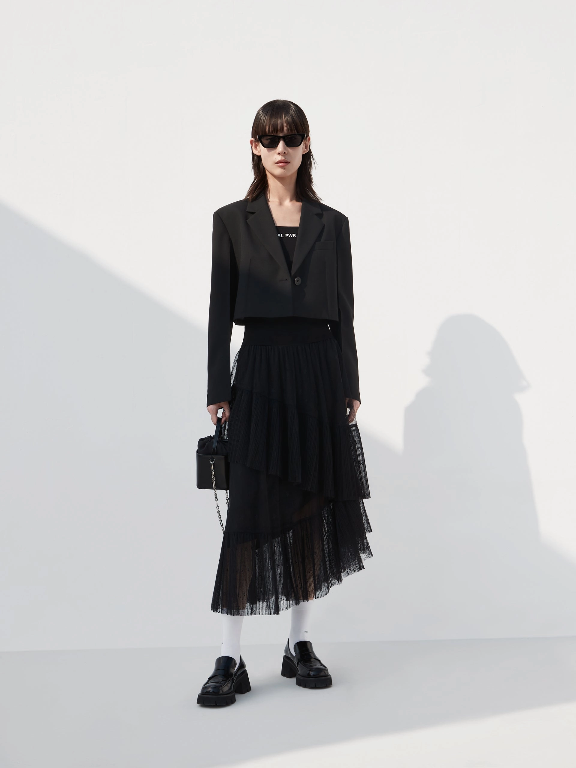 Elasticated Ruffle Laced Skirt TaglessDesign