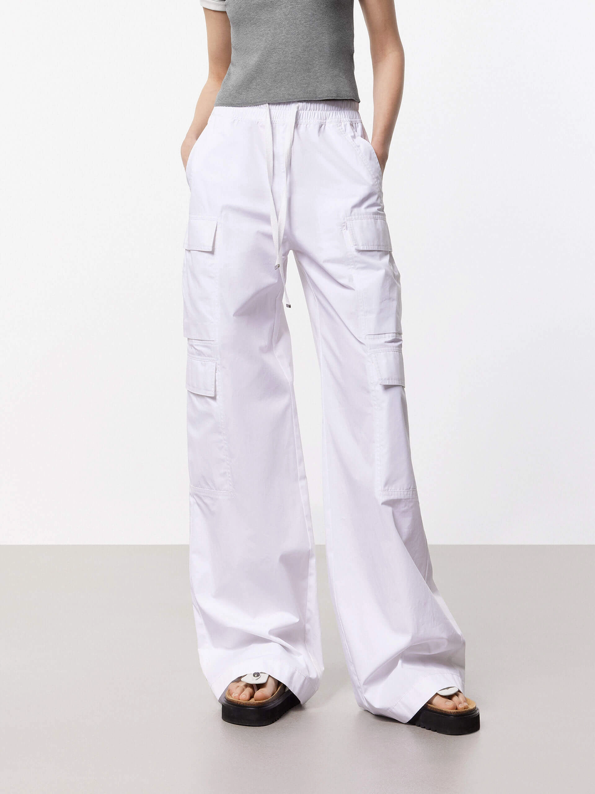 Elasticated Straight Leg Pants Daily Wear Quick Comfort Fit