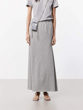 Chilly Weather Comfort Performance Design Elasticated Waist Maxi Skirt