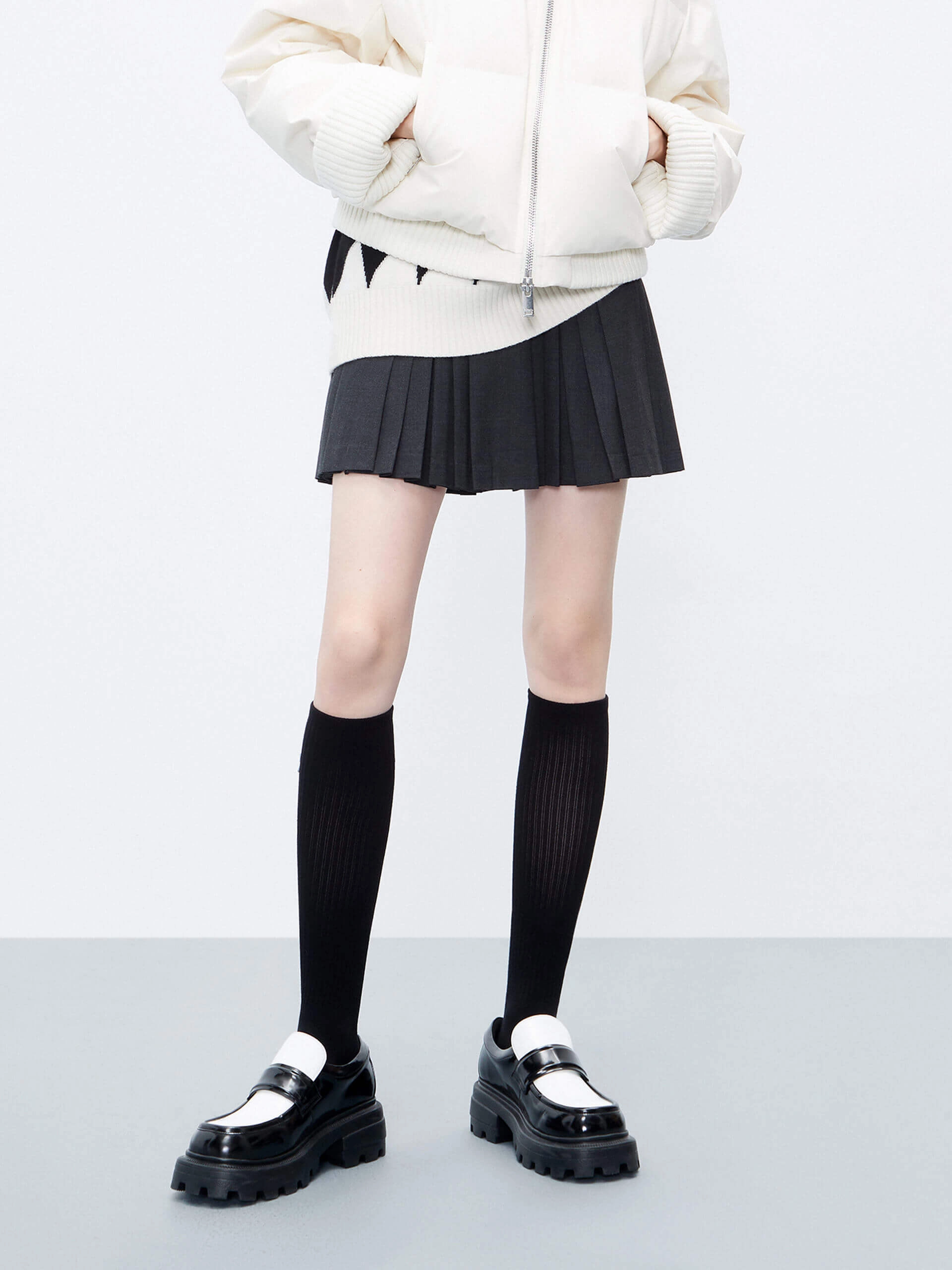 Elasticated Waist Pleated Skirt Core Ease