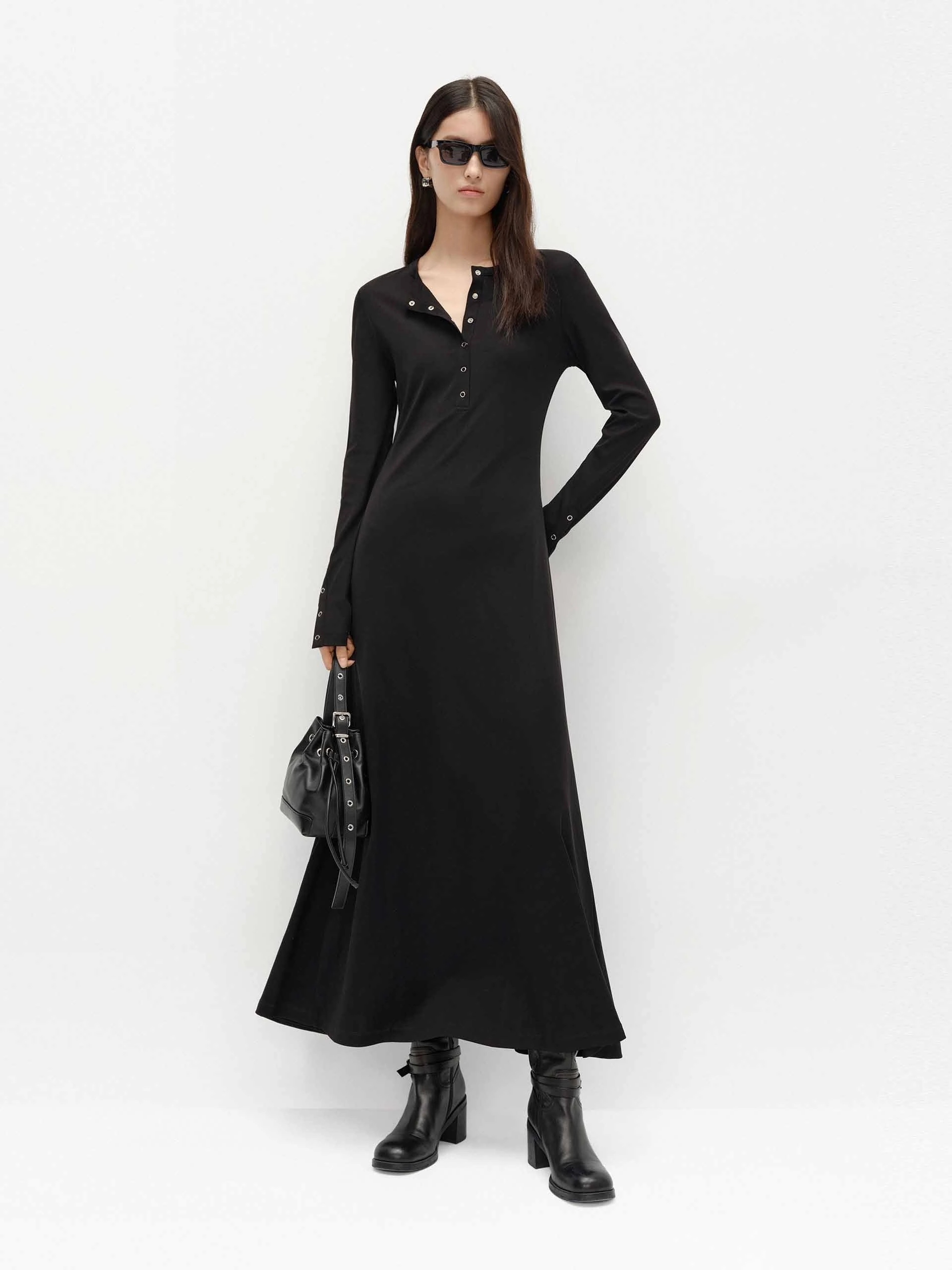 Outdoor Ready Cocktail Ready Cotton Blend Maxi Dress