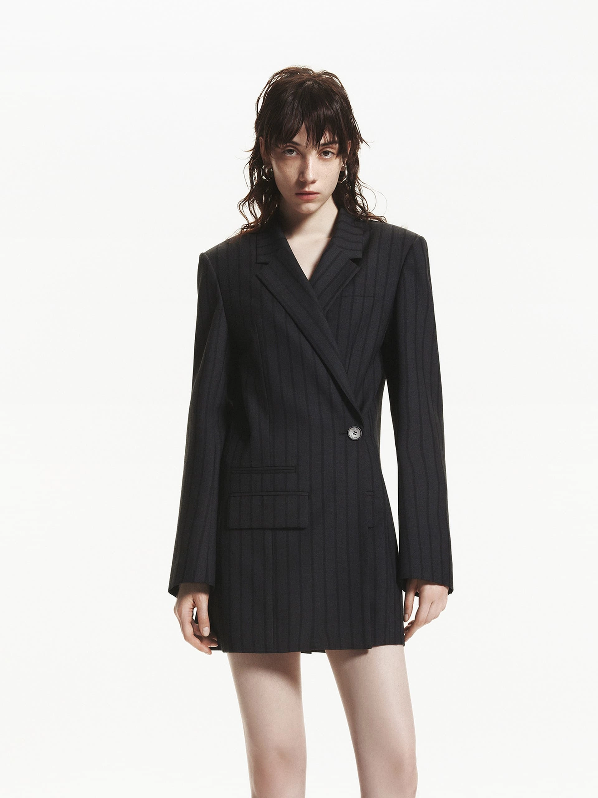 BondedSeams Classic Look Pinstripe Tailored Blazer