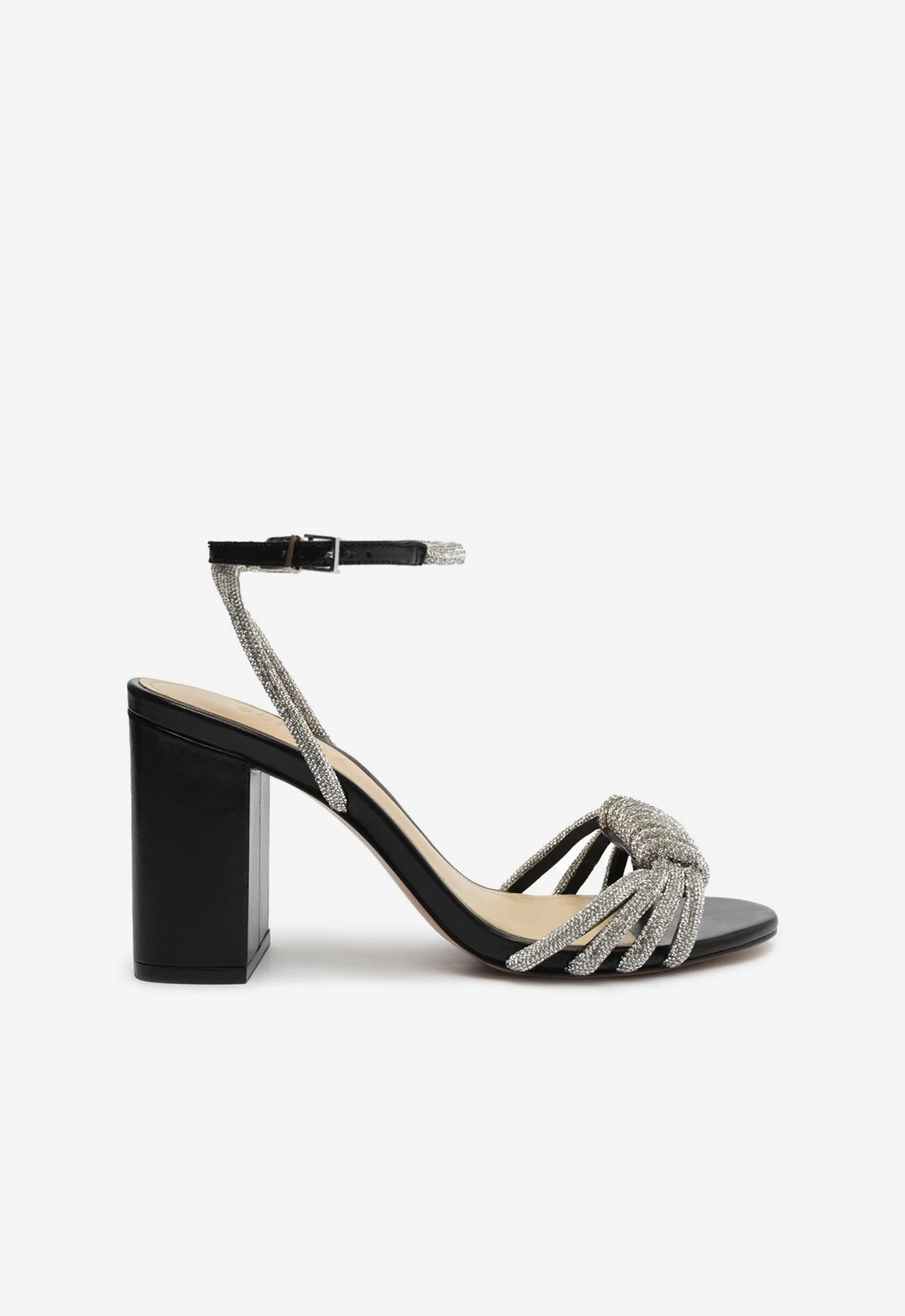 Jewell Block Leather Sandal Trend Alert Sleek Feel