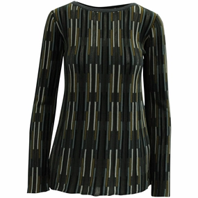 M MISSONI Knitted Stripe Sweater in Multicolor Cotton Quick Drying Technology